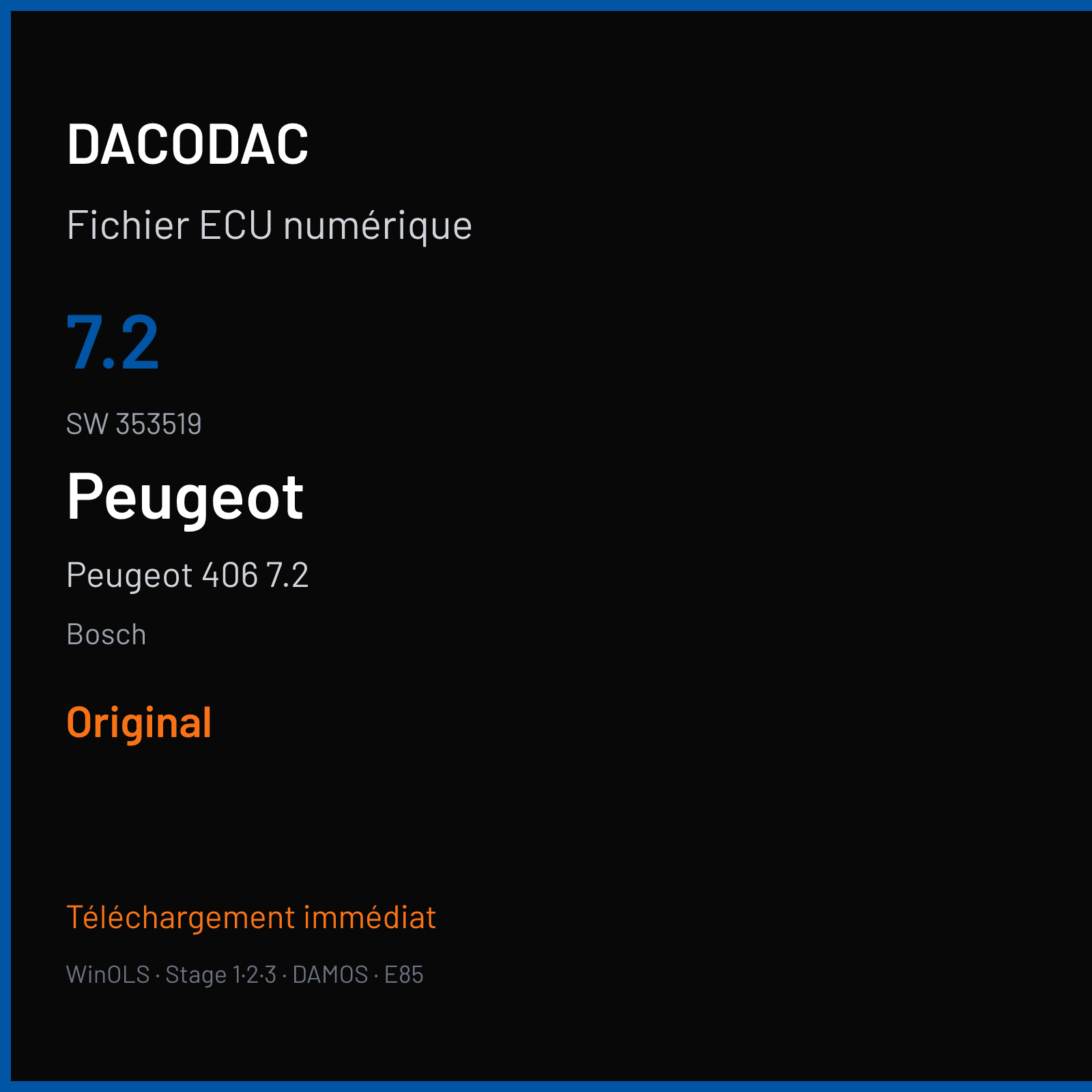 Peugeot 406 7.2 (2003) — Bosch — 7.2 · 353519 — Original