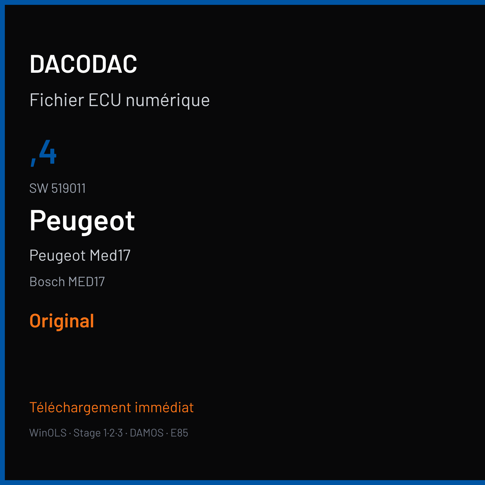 Peugeot Med17 (2011) — Bosch MED17 — ,4 · 519011 — Original