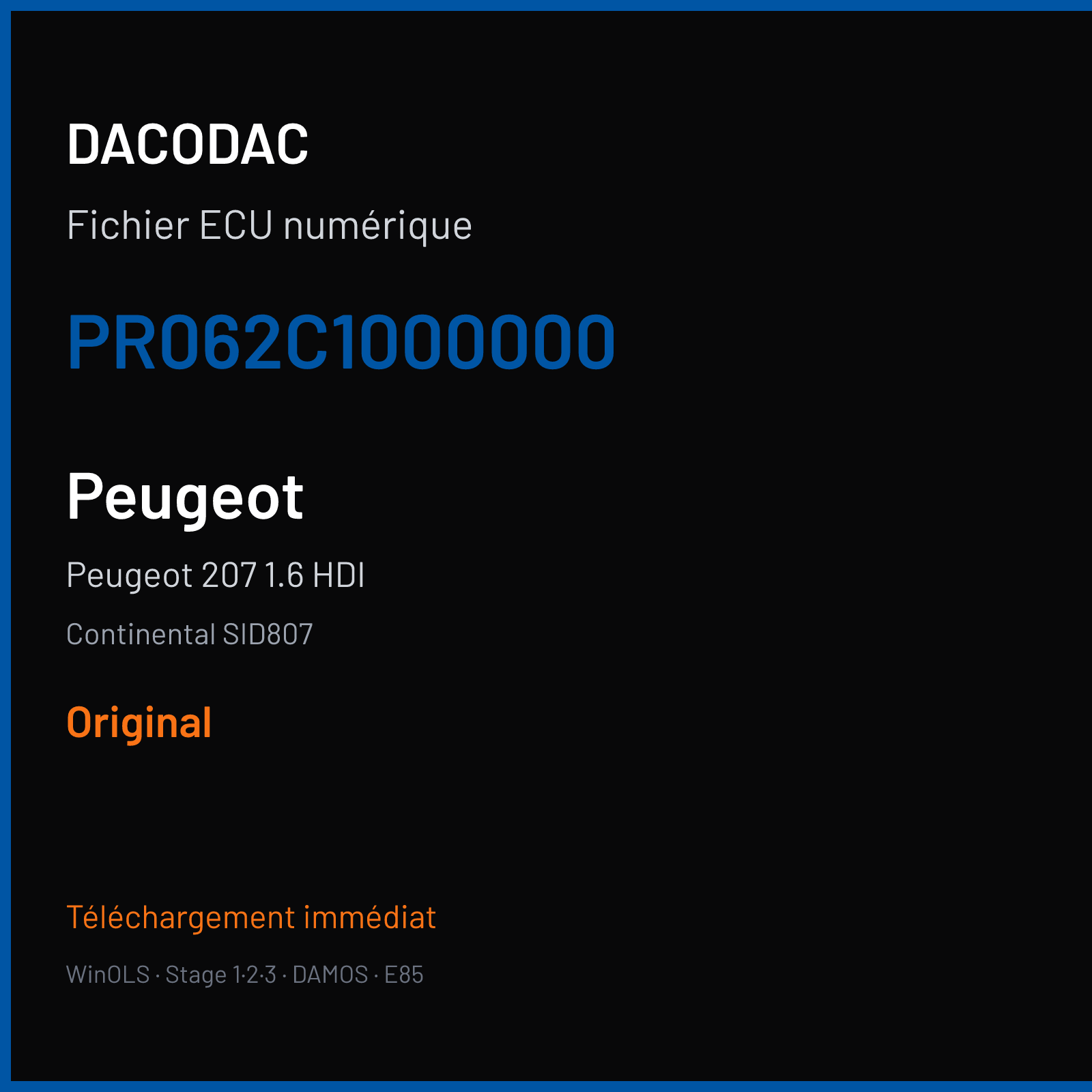 Peugeot 207 1.6 HDI (2010) — Continental SID807 — PR062C1000000 — Original