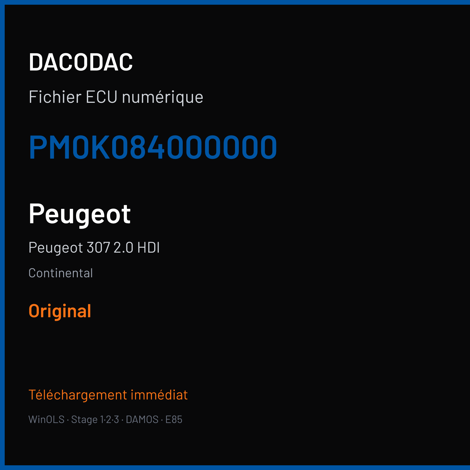 Peugeot 307 2.0 HDI — Continental — PM0K084000000 — Original
