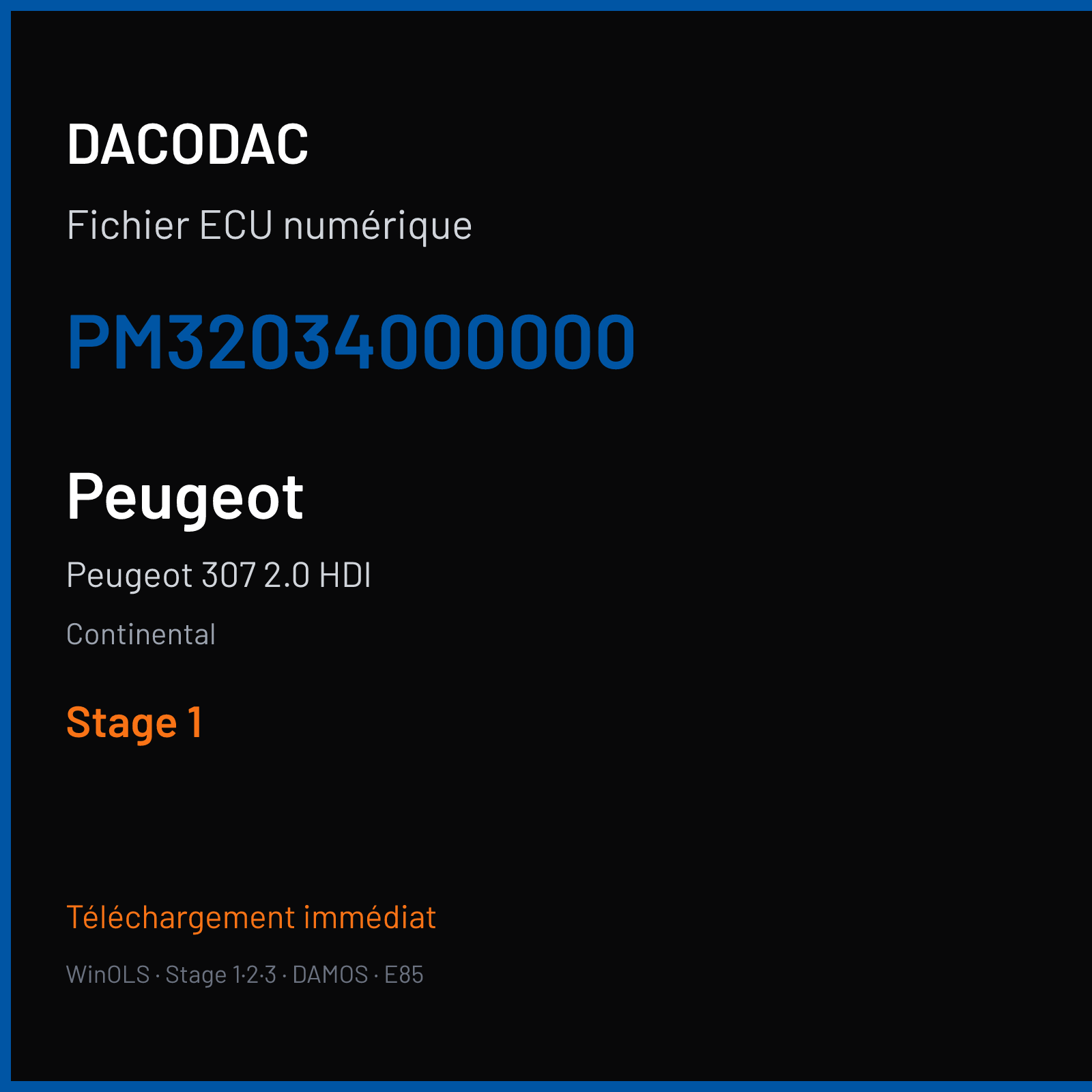 Peugeot 307 2.0 HDI — Continental — PM32034000000 — Stage 1