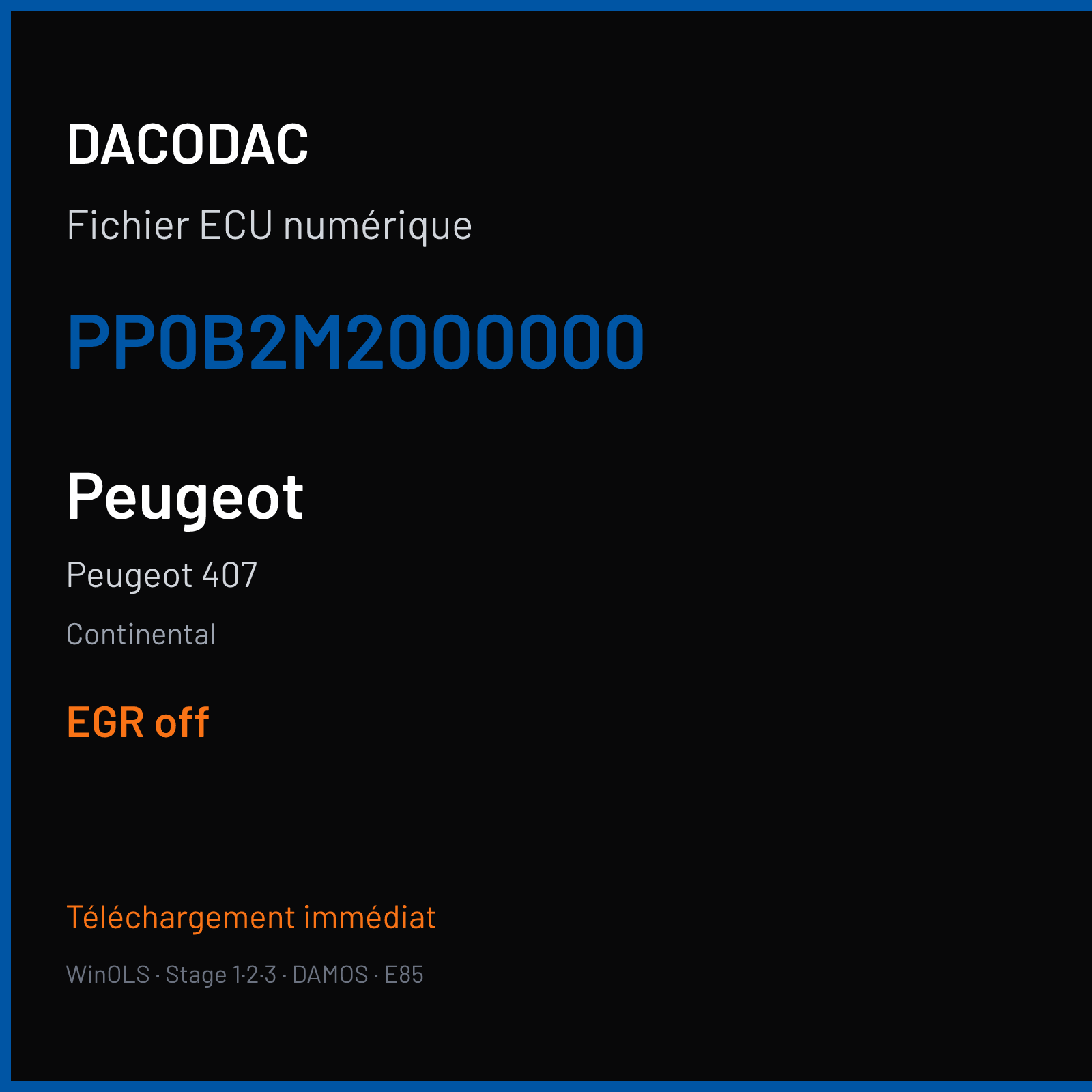 Peugeot 407 — Continental — PP0B2M2000000 — EGR off
