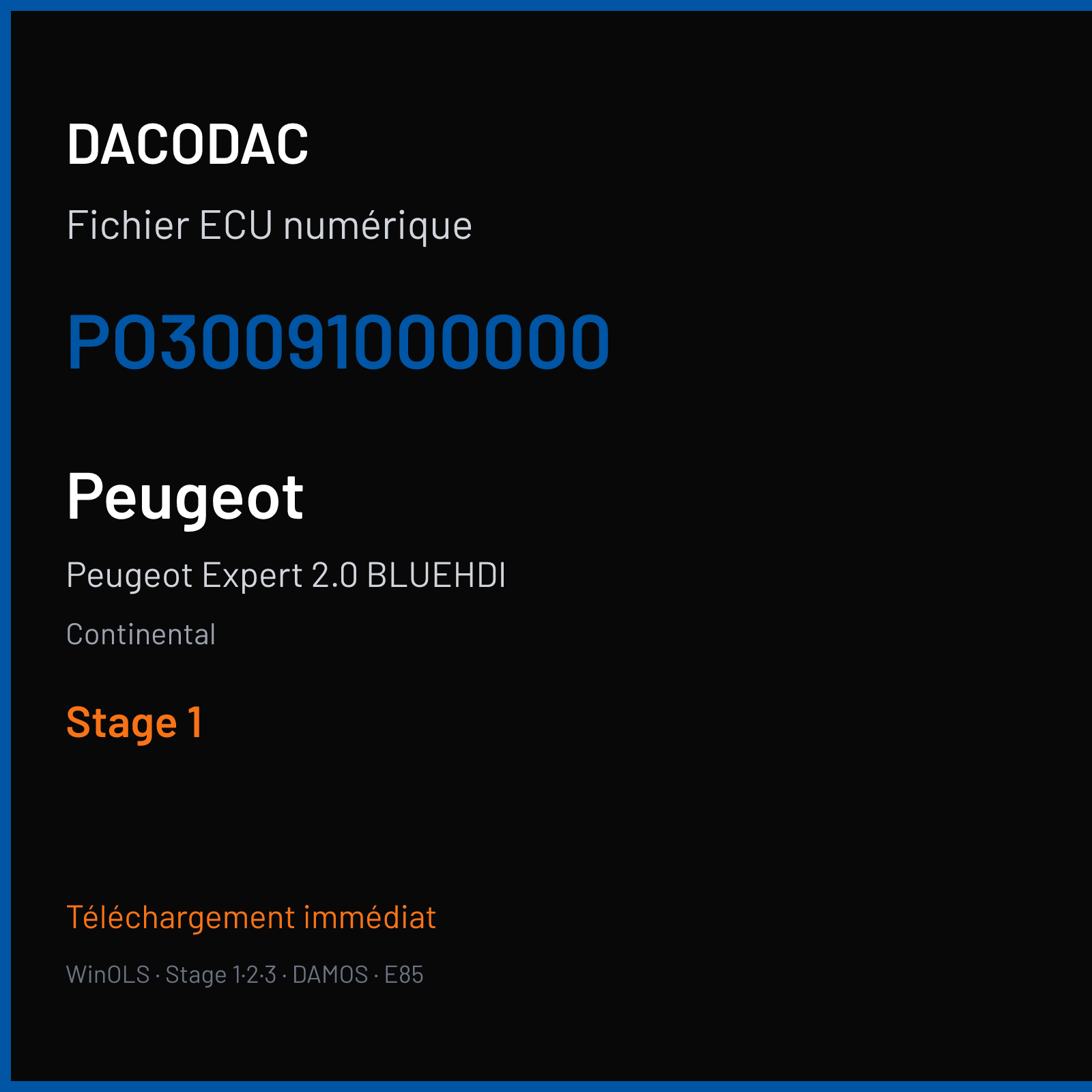 Peugeot Expert 2.0 BLUEHDI (2008) — Continental — PO30091000000 — Stage 1