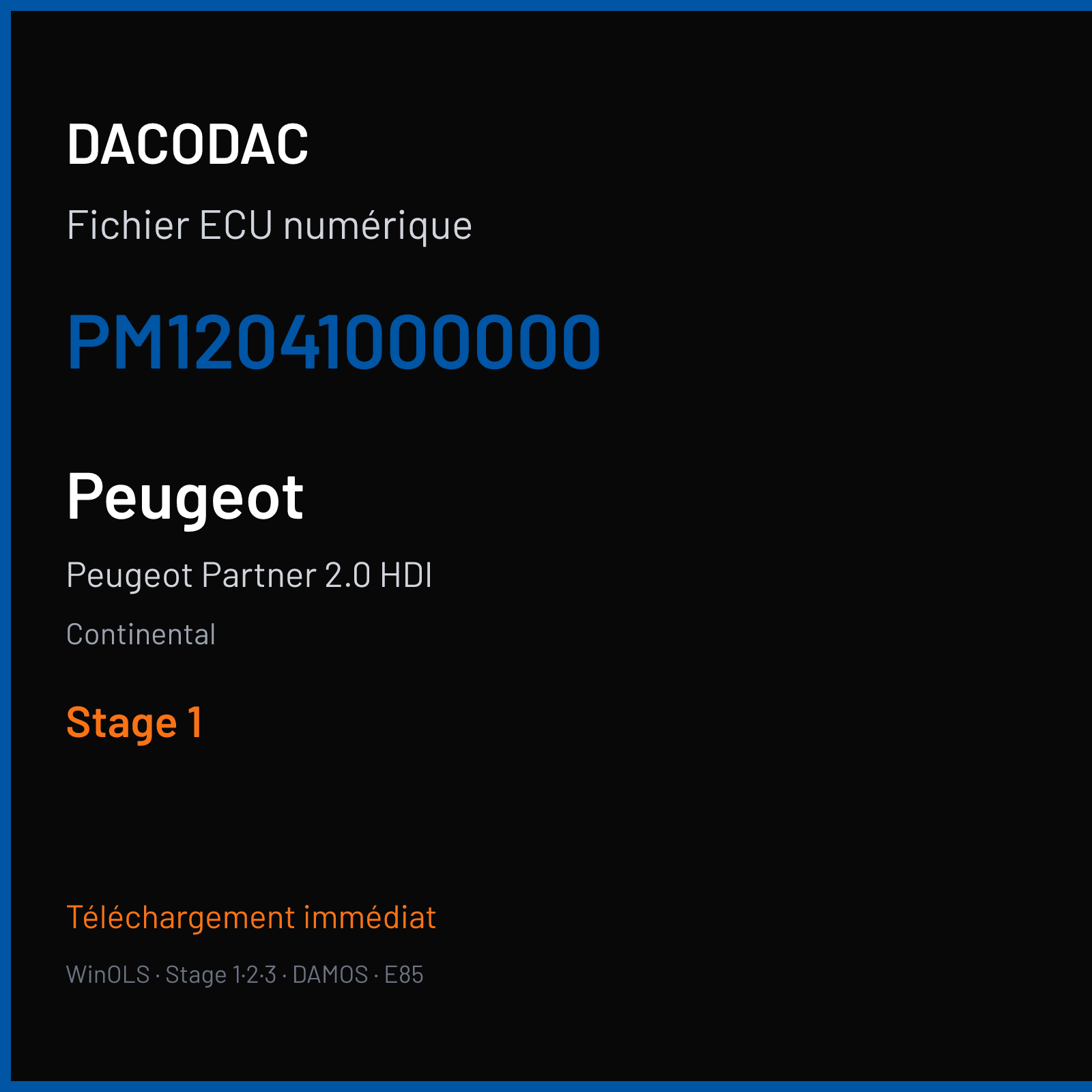 Peugeot Partner 2.0 HDI — Continental — PM12041000000 — Stage 1
