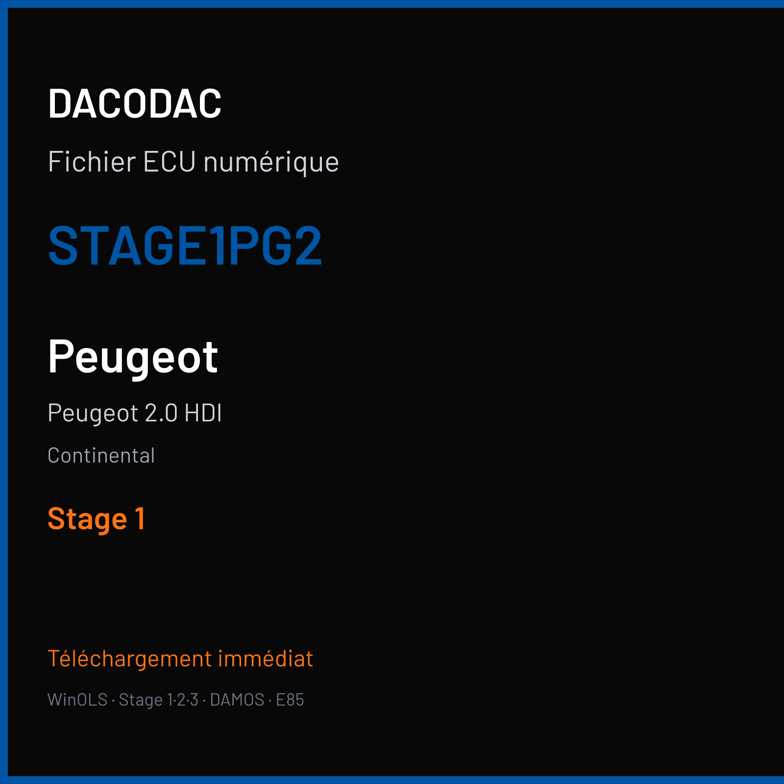 Peugeot 2.0 HDI (2011) — Continental — STAGE1PG2 — Stage 1