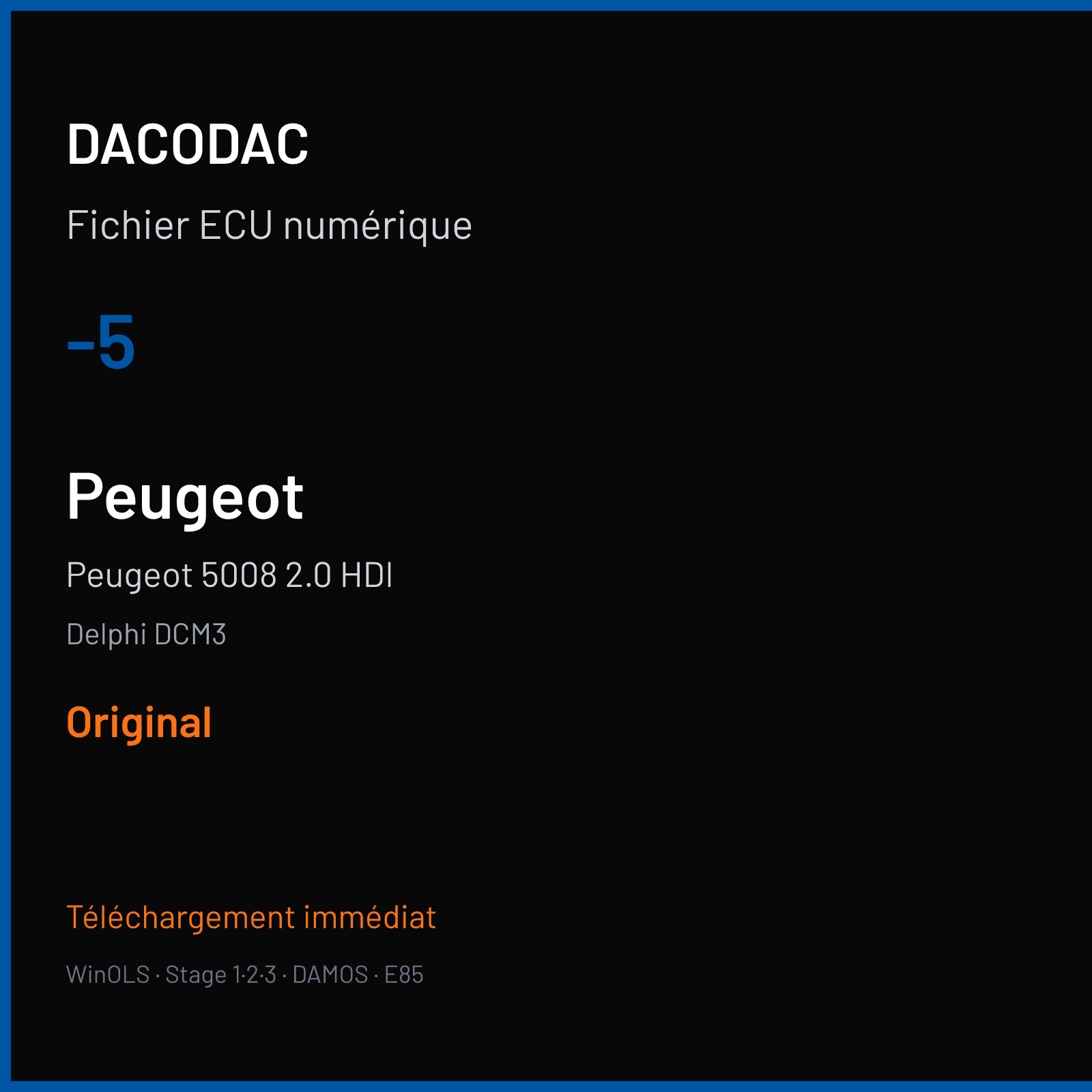 Peugeot 5008 2.0 HDI (2010) — Delphi DCM3 — -5 — Original
