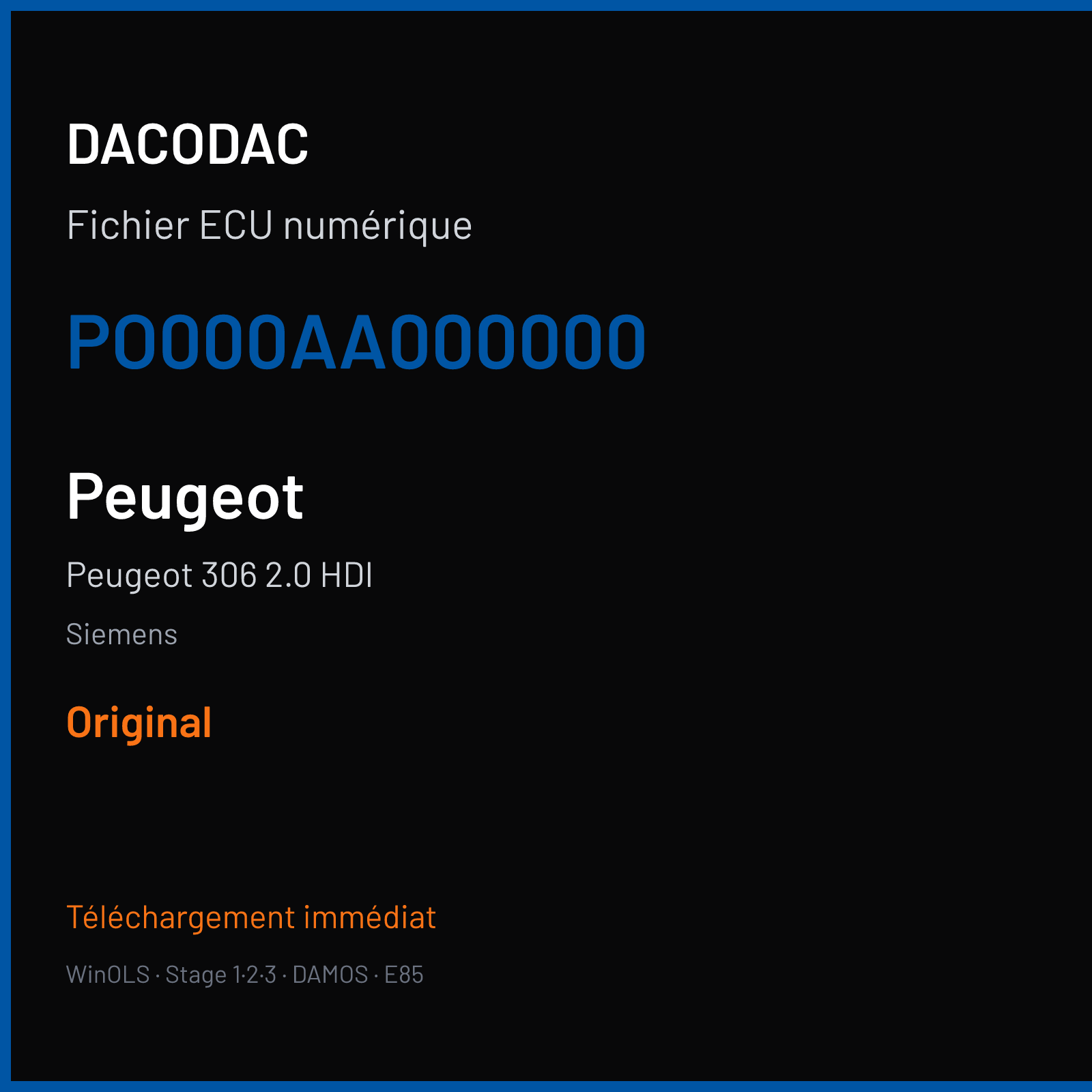 Peugeot 306 2.0 HDI (2006) — Siemens — PO000AA000000 — Original