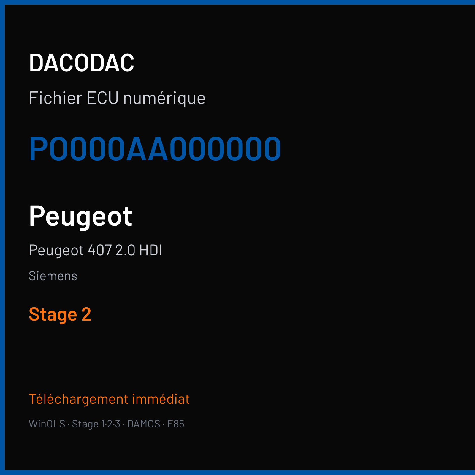 Peugeot 407 2.0 HDI — Siemens — PO000AA000000 — Stage 2