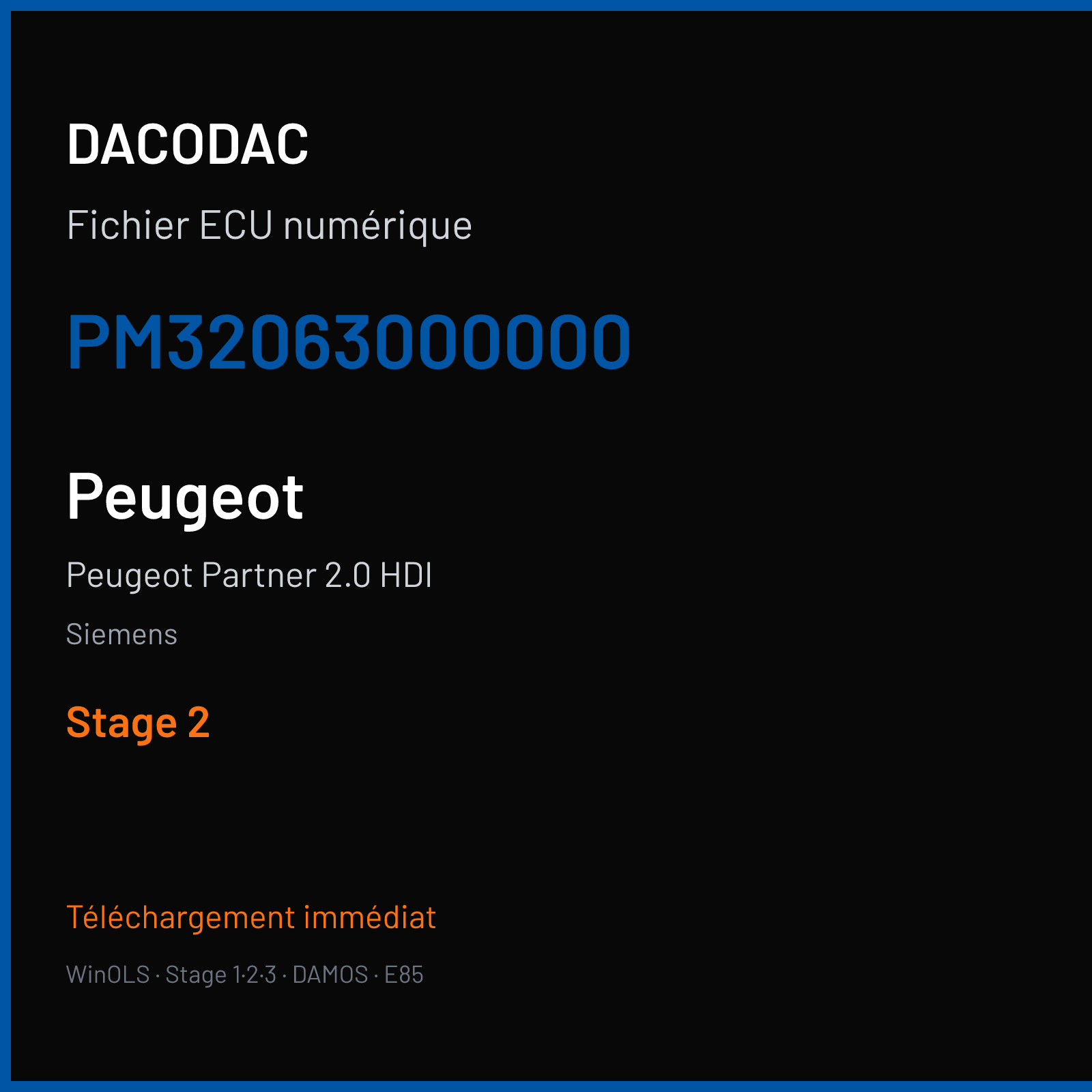 Peugeot Partner 2.0 HDI (2007) — Siemens — PM32063000000 — Stage 2