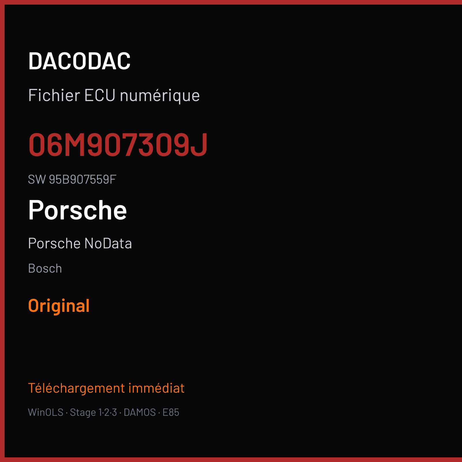 Porsche NoData 354 ch — Bosch — 06M907309J · 95B907559F · 050974 NoData — Original