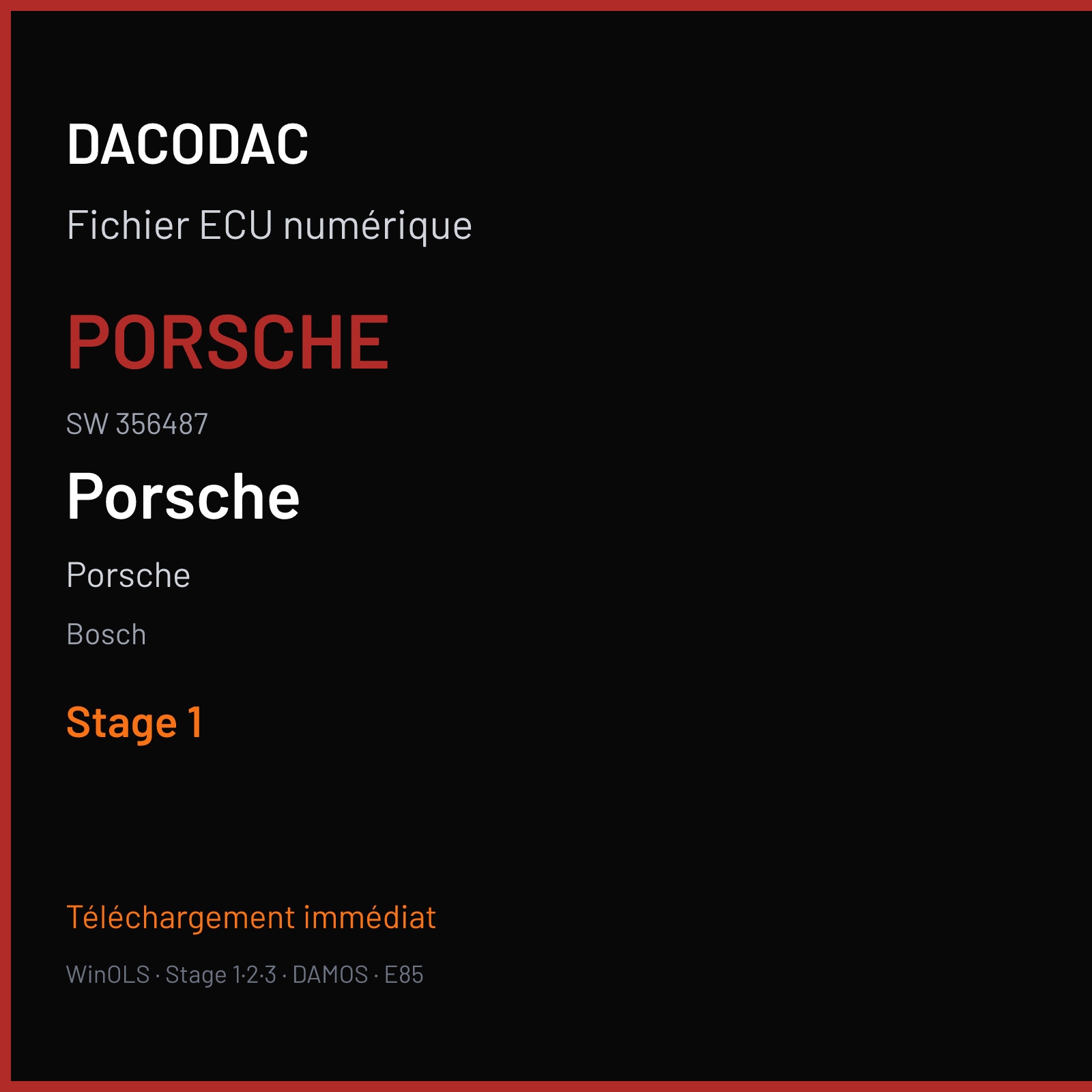 Porsche — Bosch — PORSCHE · 356487 — Stage 1