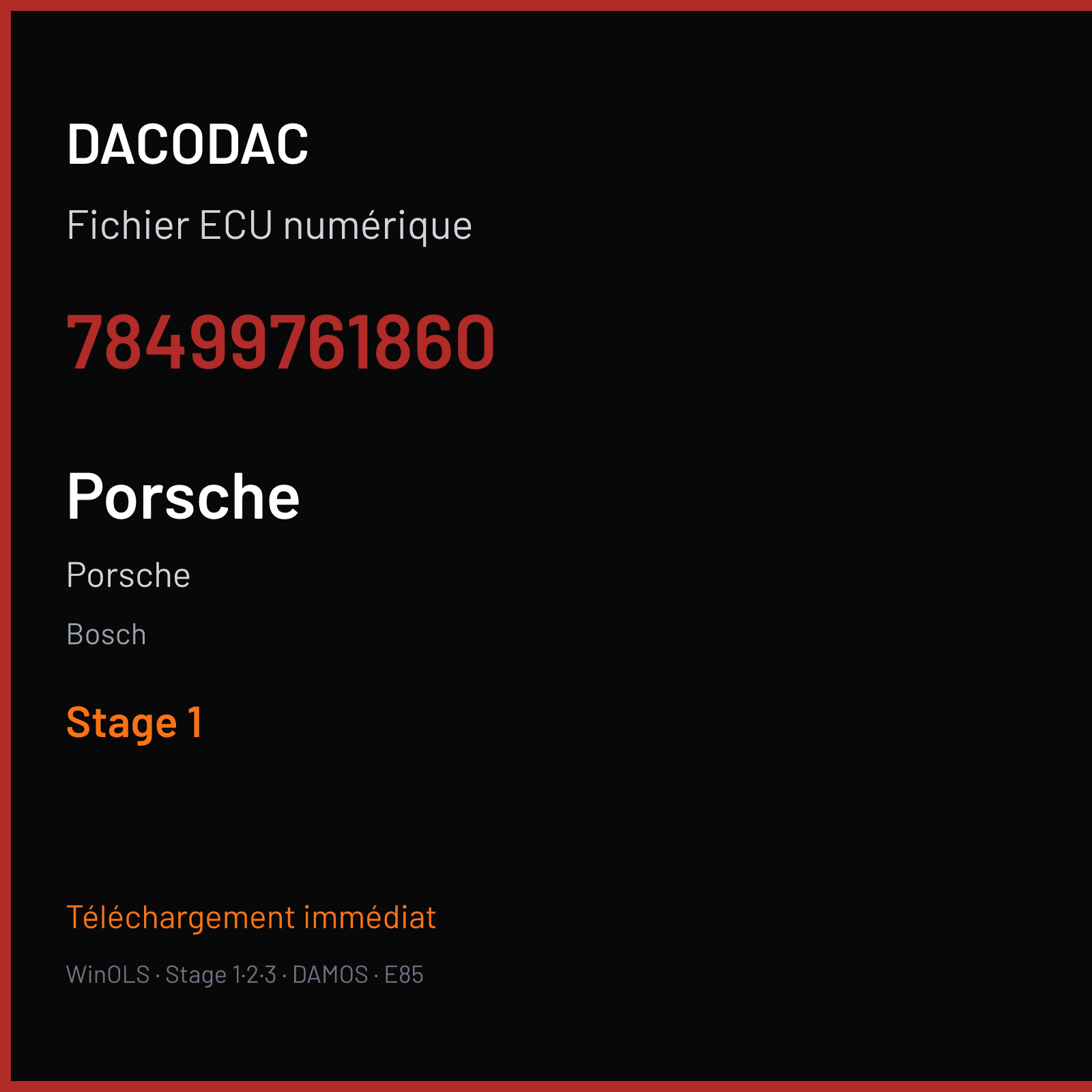 Porsche — Bosch — 78499761860 — Stage 1