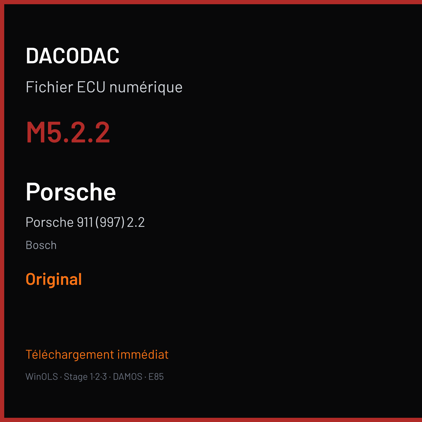 Porsche 911 (997) 2.2 (1998) — Bosch — M5.2.2 — Original