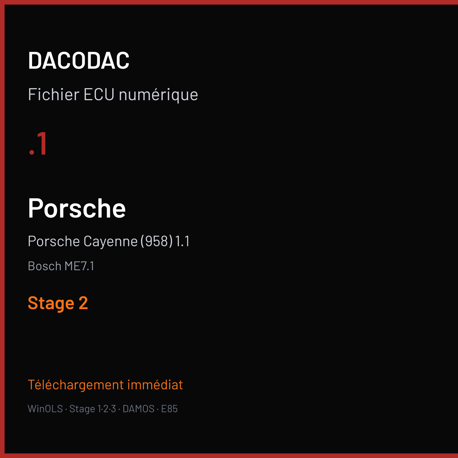 Porsche Cayenne (958) 1.1 — Bosch ME7.1 — .1 — Stage 2