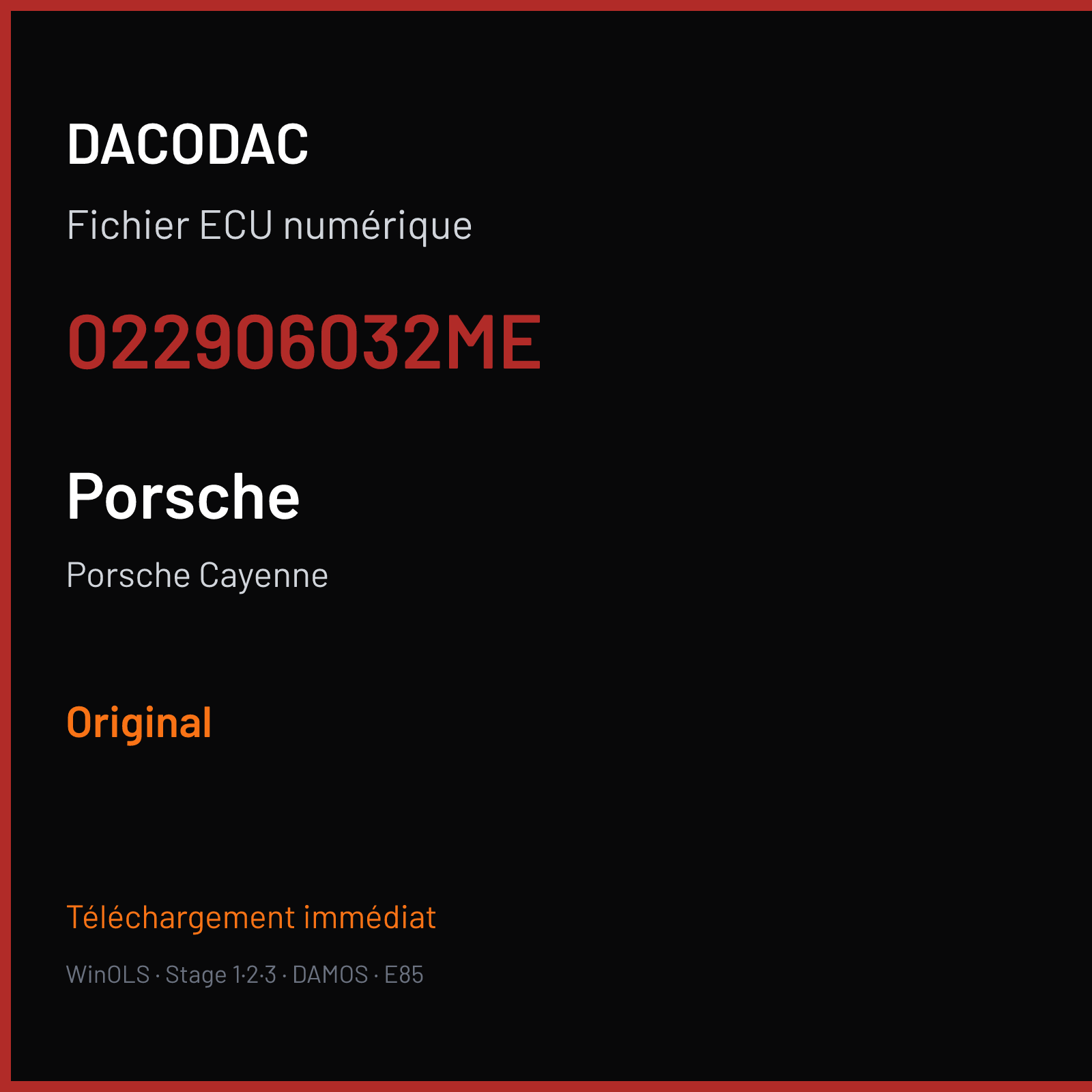 Porsche Cayenne (2009) — 022906032ME — Original