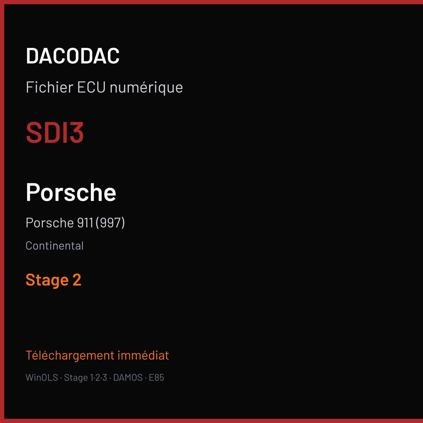 Porsche 911 (997) (2010) — Continental — SDI3 — Stage 2