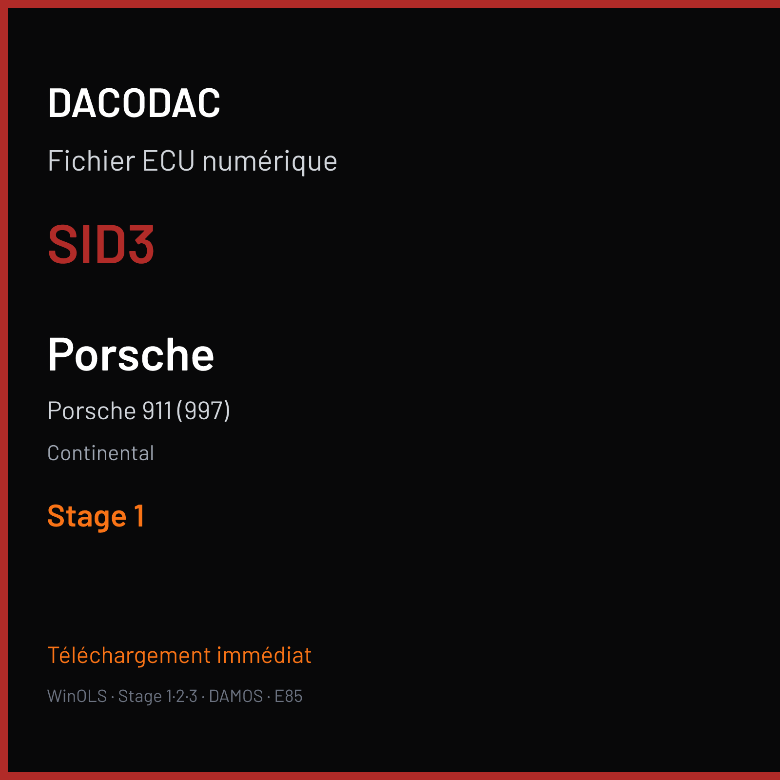 Porsche 911 (997) (2010) — Continental — SID3 — Stage 1