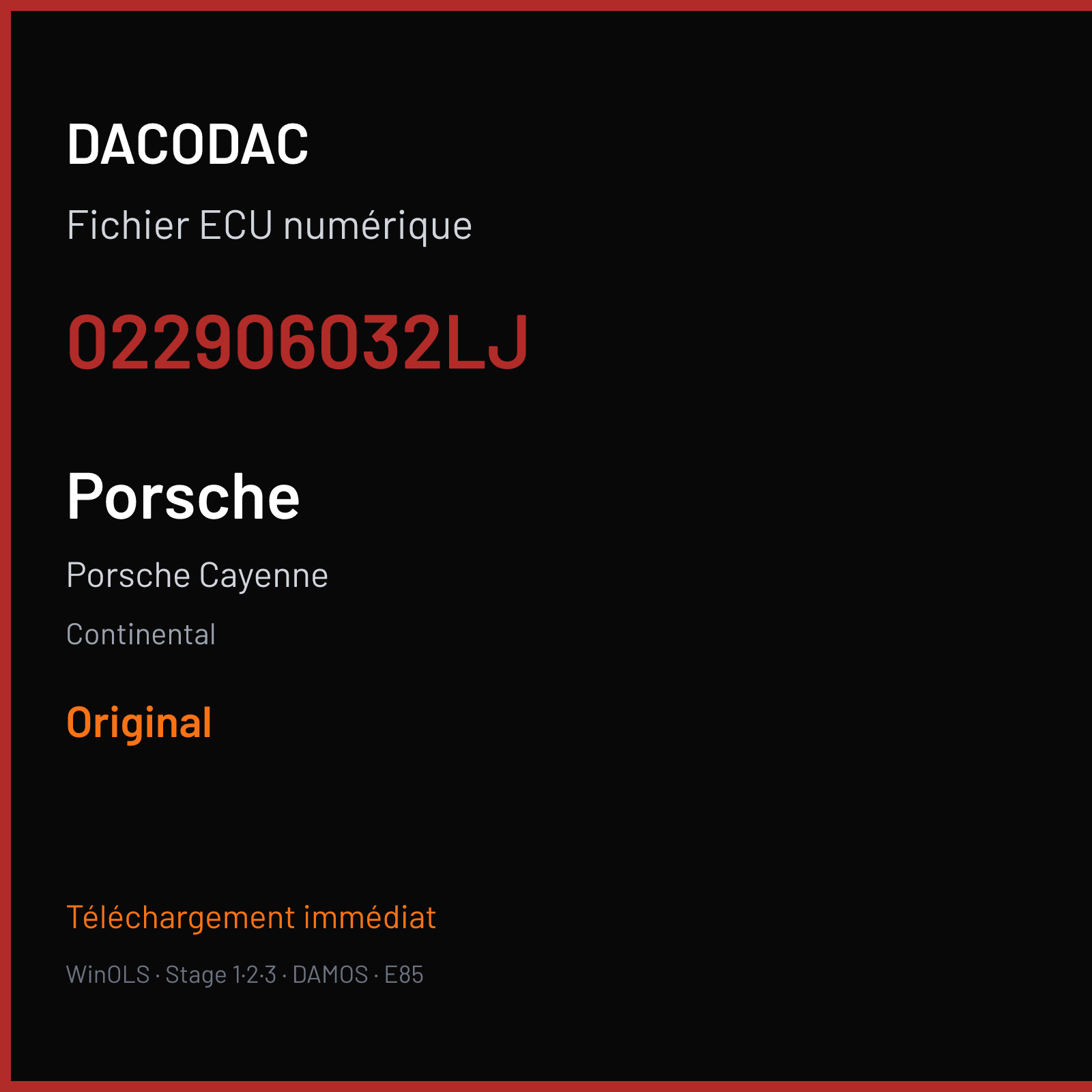 Porsche Cayenne — Continental — 022906032LJ — Original