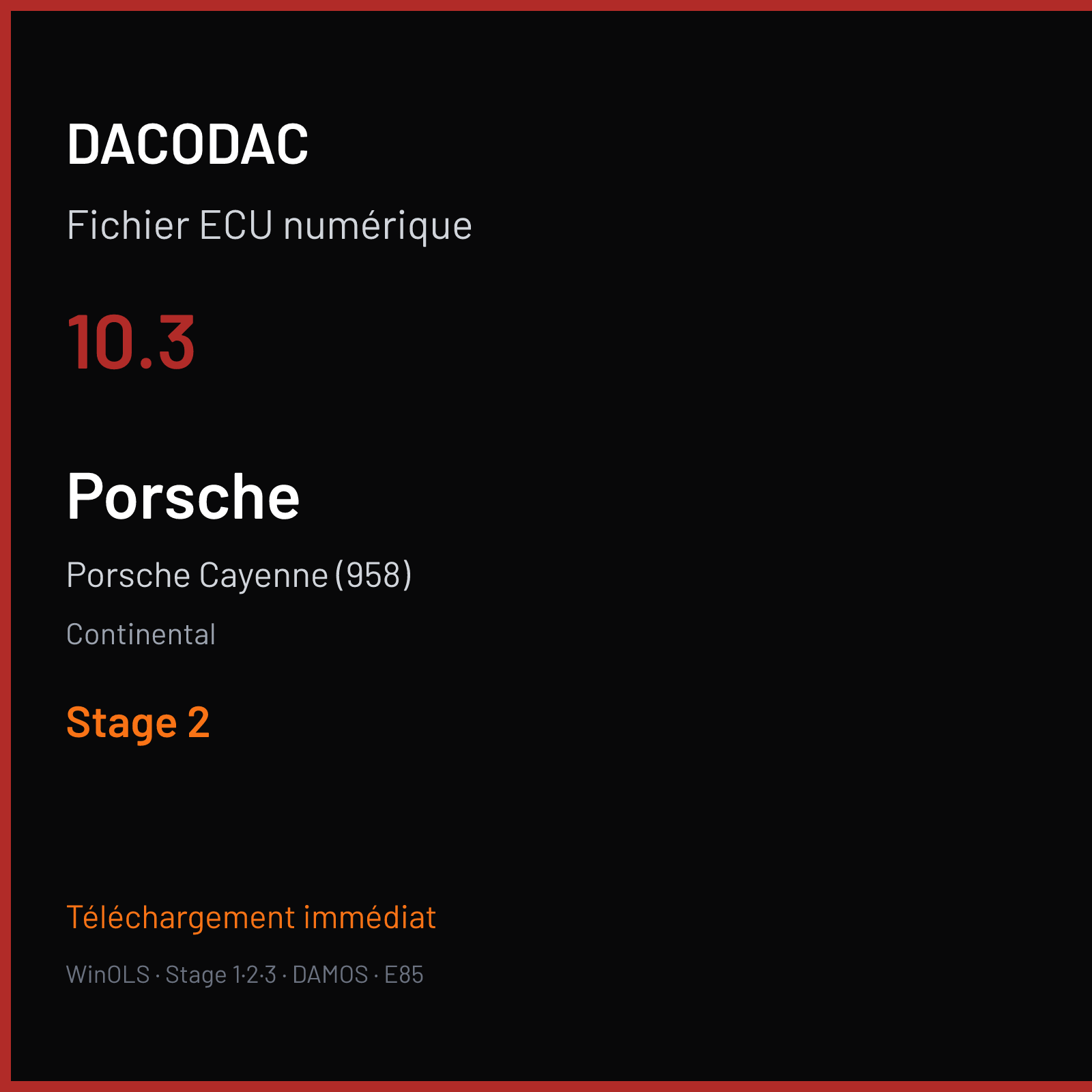 Porsche Cayenne (958) (2017) — Continental — 10.3 — Stage 2