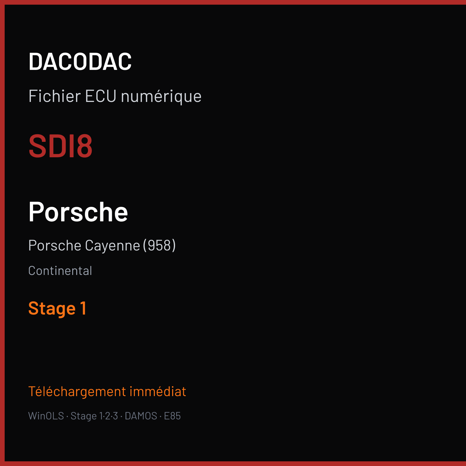 Porsche Cayenne (958) (2014) — Continental — SDI8 — Stage 1