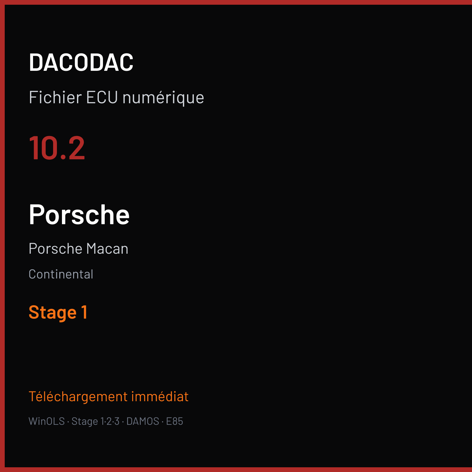 Porsche Macan (2012) — Continental — 10.2 — Stage 1