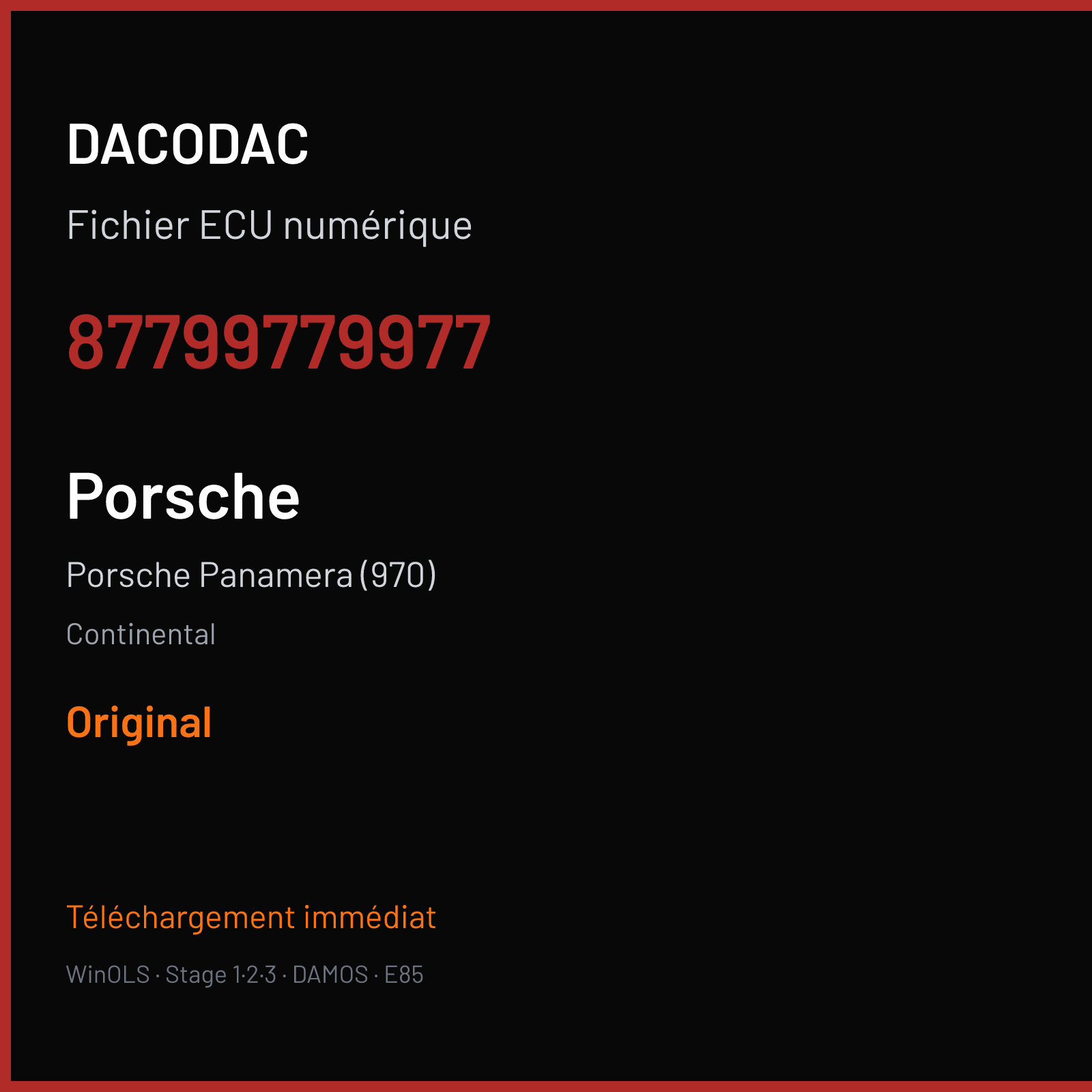 Porsche Panamera (970) (2010) — Continental — 87799779977 — Original