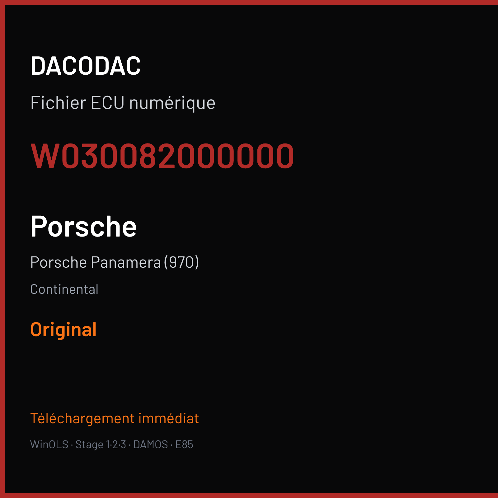 Porsche Panamera (970) — Continental — W030082000000 — Original