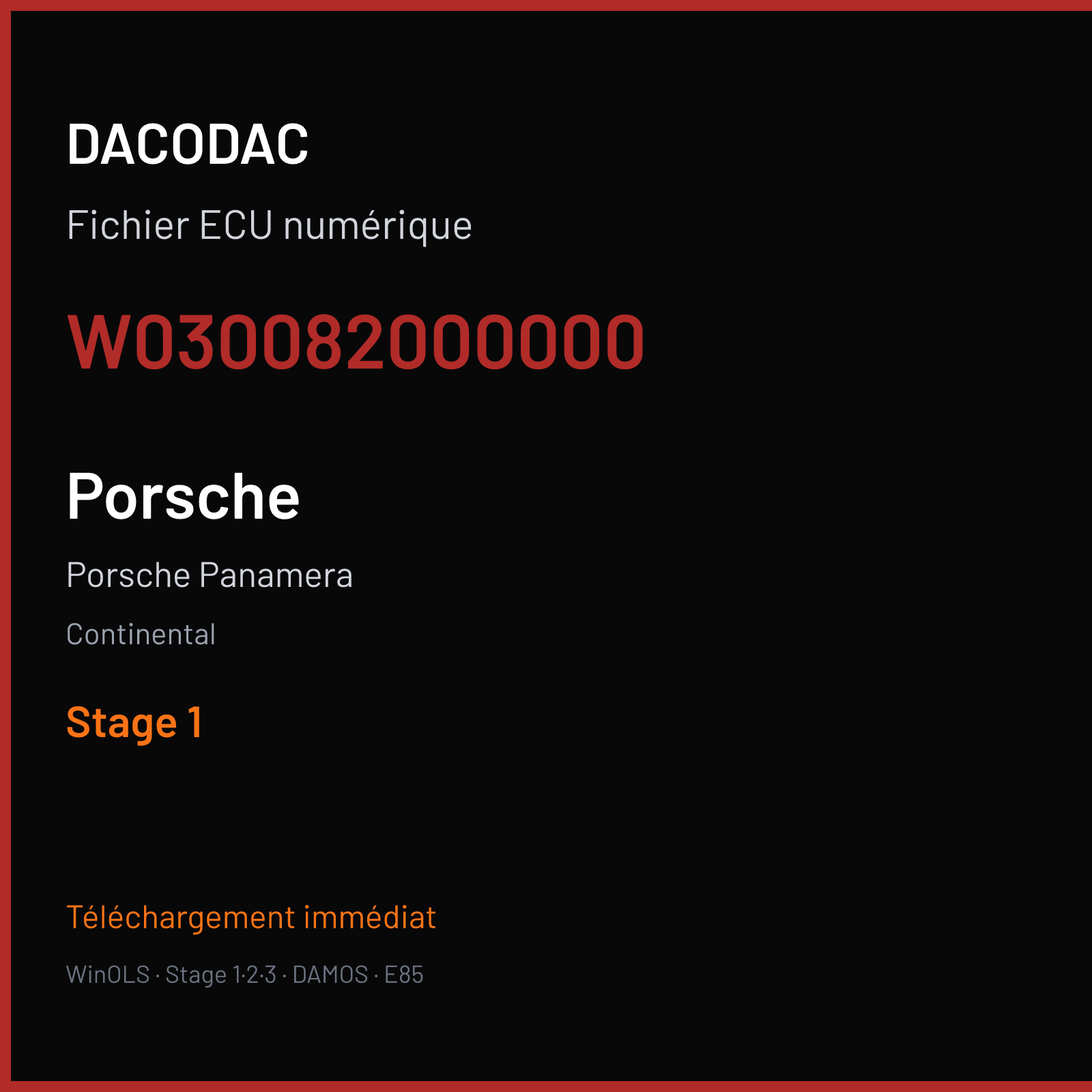 Porsche Panamera (2010) — Continental — W030082000000 — Stage 1