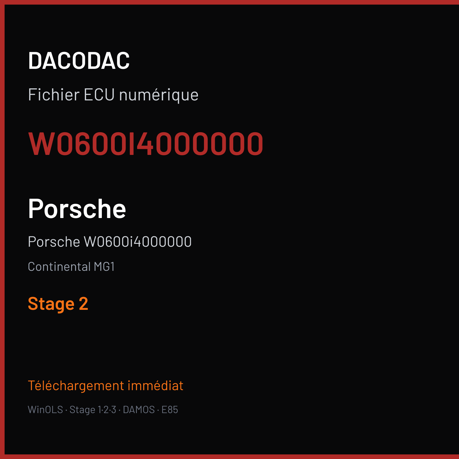 Porsche W0600i4000000 — Continental MG1 — W0600I4000000 — Stage 2