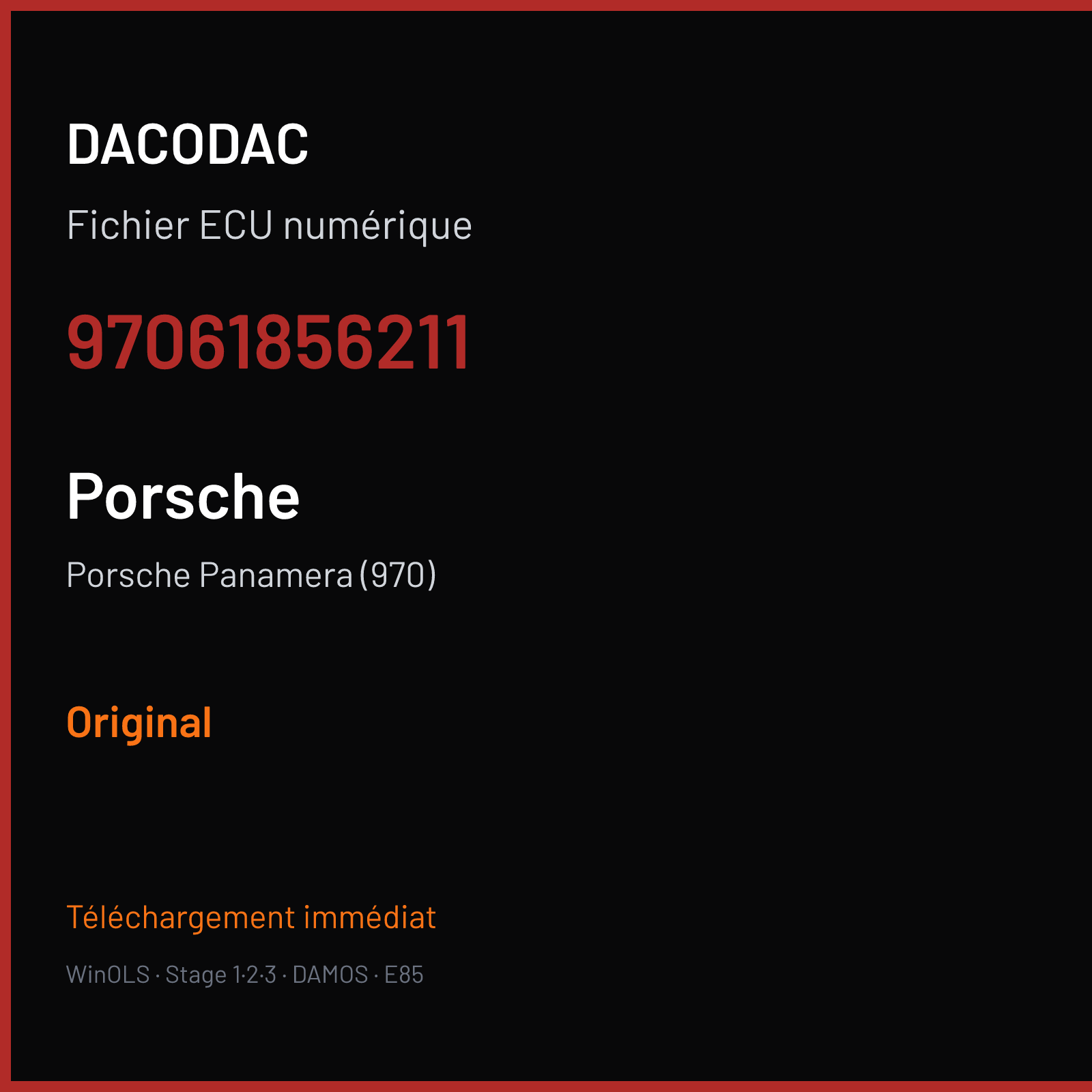 Porsche Panamera (970) — 97061856211 — Original