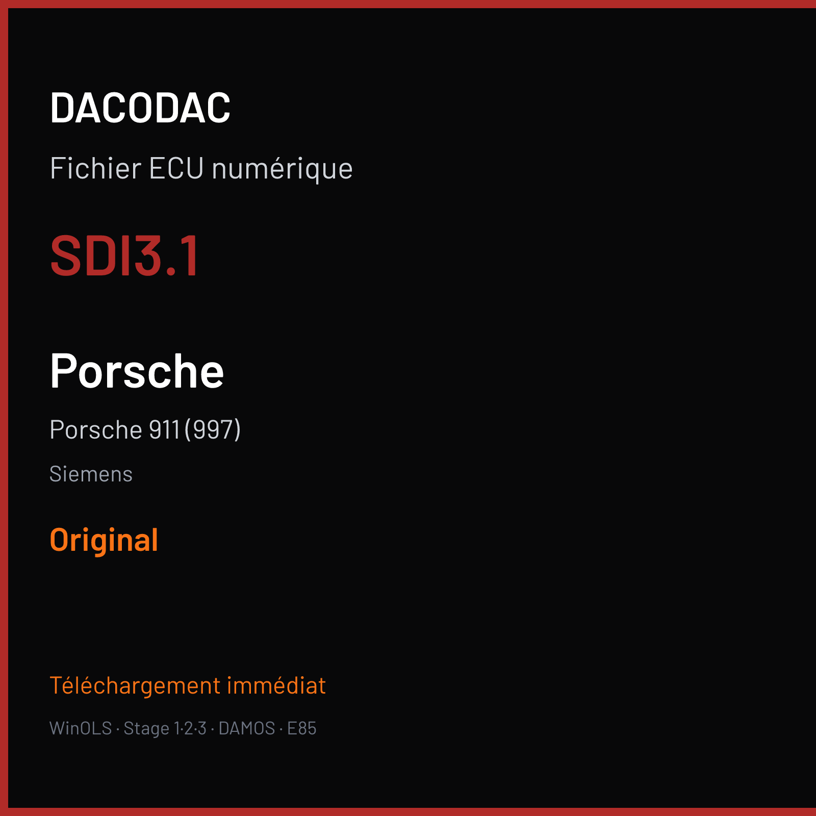 Porsche 911 (997) (2010) — Siemens — SDI3.1 — Original