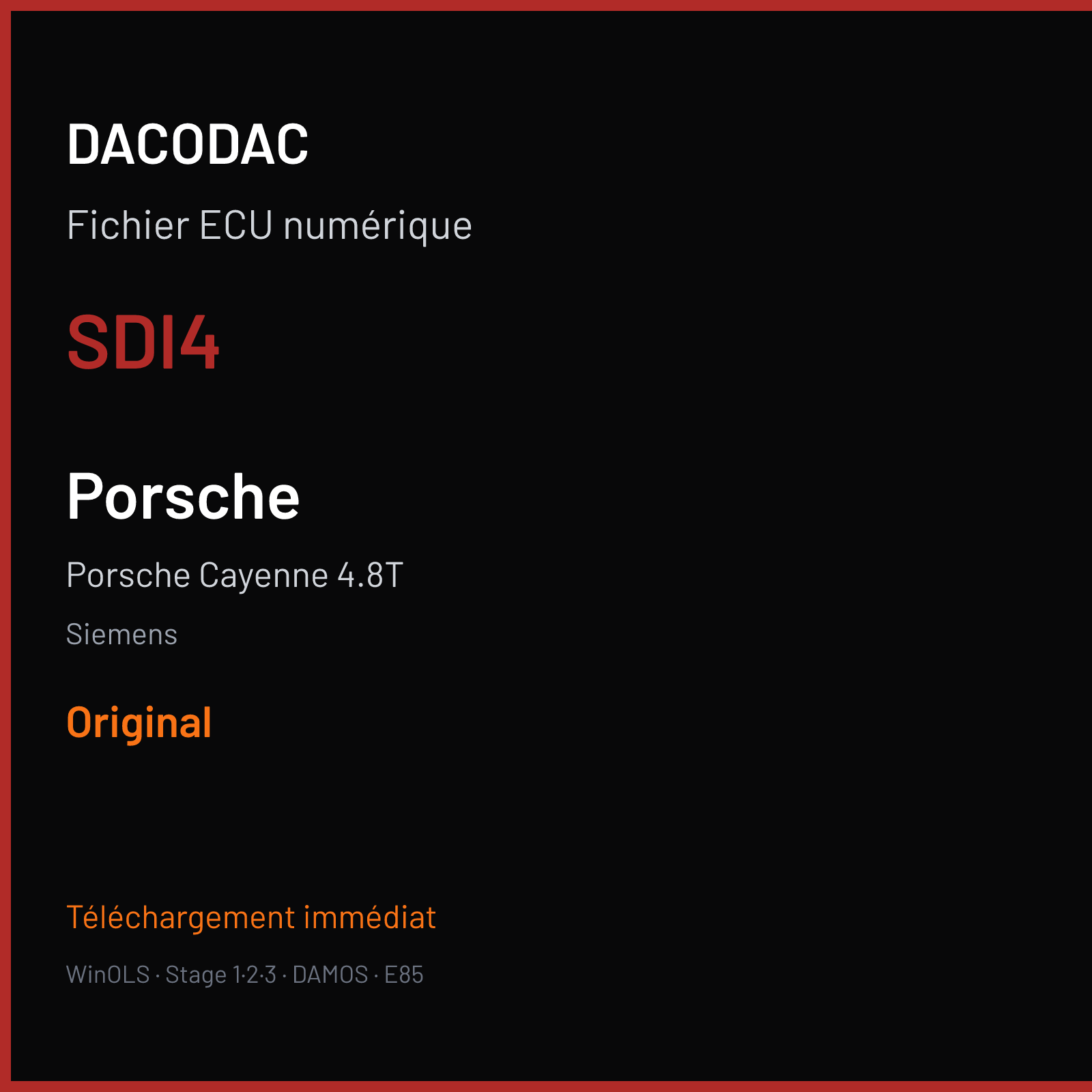 Porsche Cayenne 4.8T (2007) — Siemens — SDI4 — Original