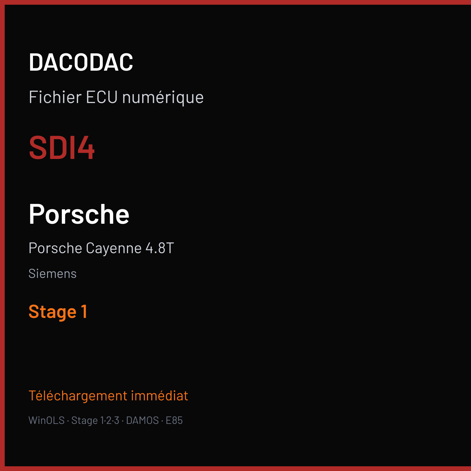 Porsche Cayenne 4.8T (2007) — Siemens — SDI4 — Stage 1