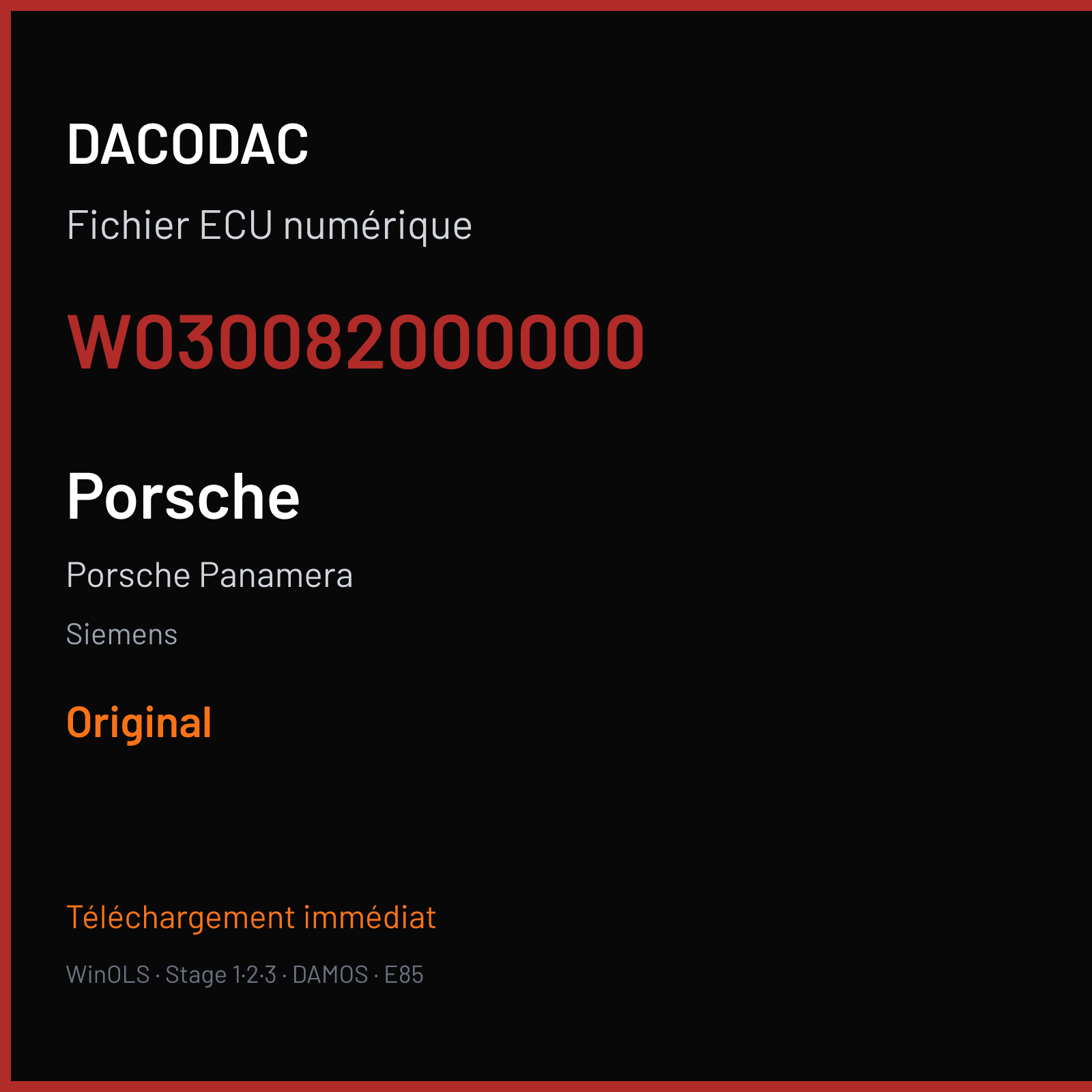 Porsche Panamera (2010) — Siemens — W030082000000 — Original