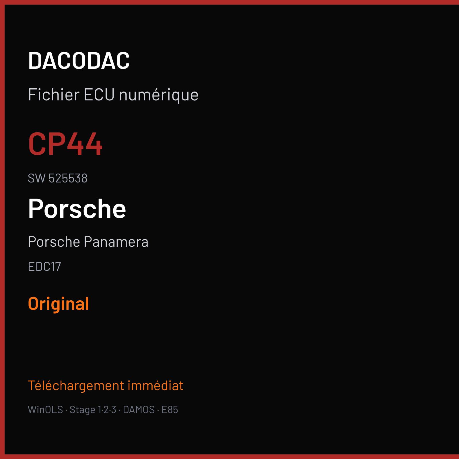 Porsche Panamera (2013) — EDC17 — CP44 · 525538 — Original