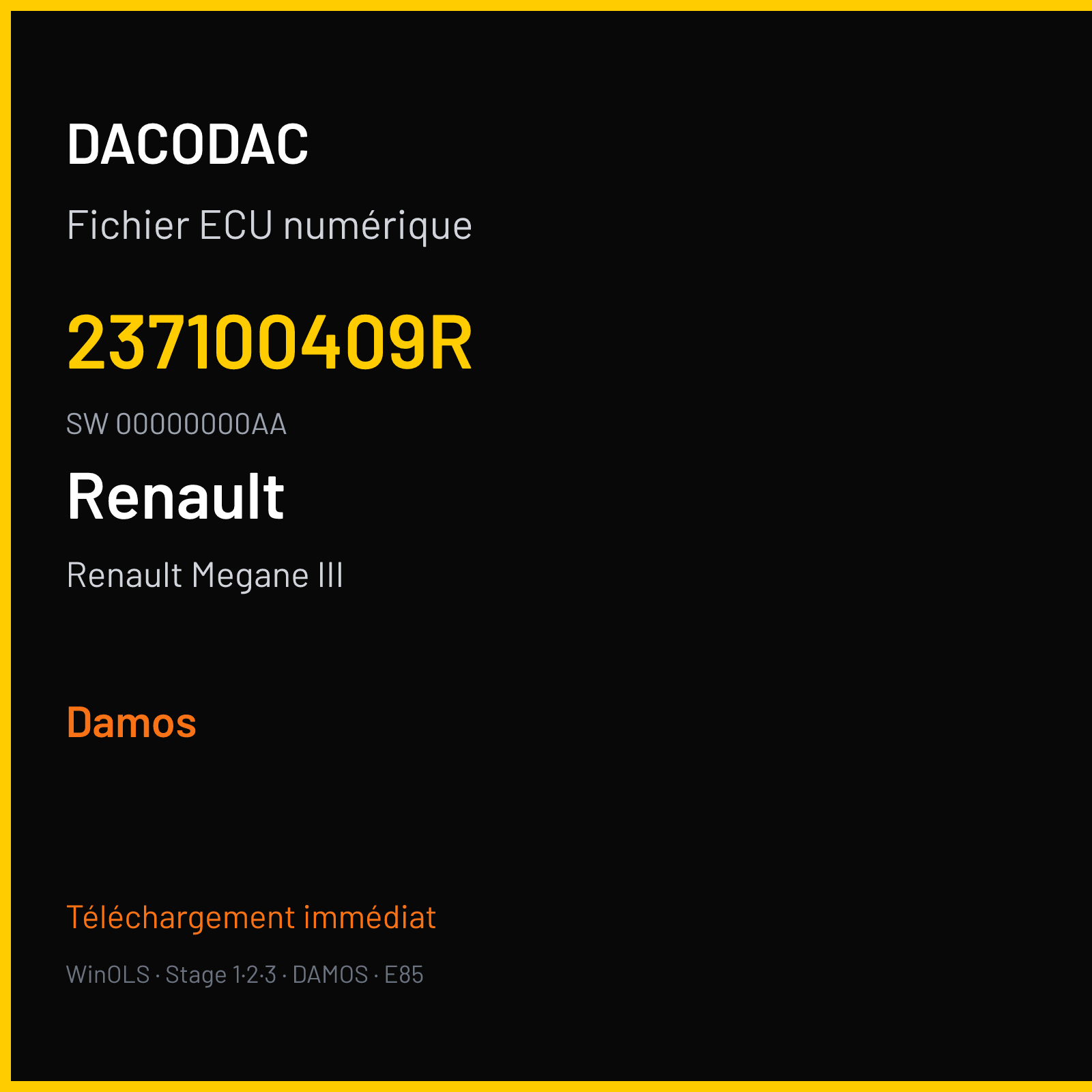 Renault Megane III — 237100409R · 00000000AA — Damos