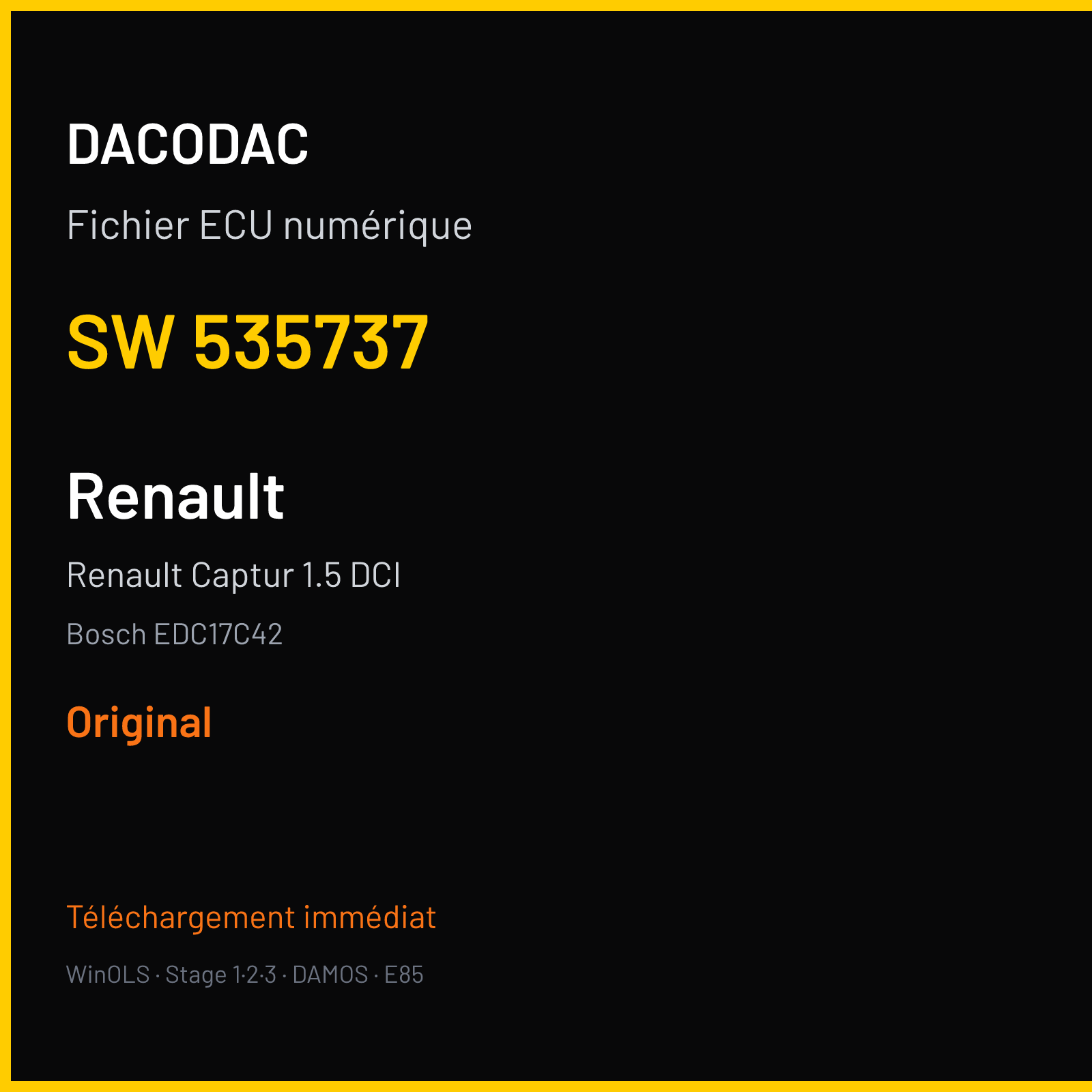 Renault Captur 1.5 DCI (2013) — Bosch EDC17C42 — 535737 — Original