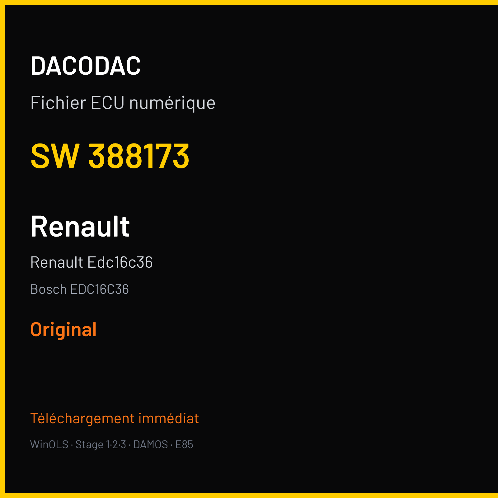 Renault Edc16c36 — Bosch EDC16C36 — 388173 — Original
