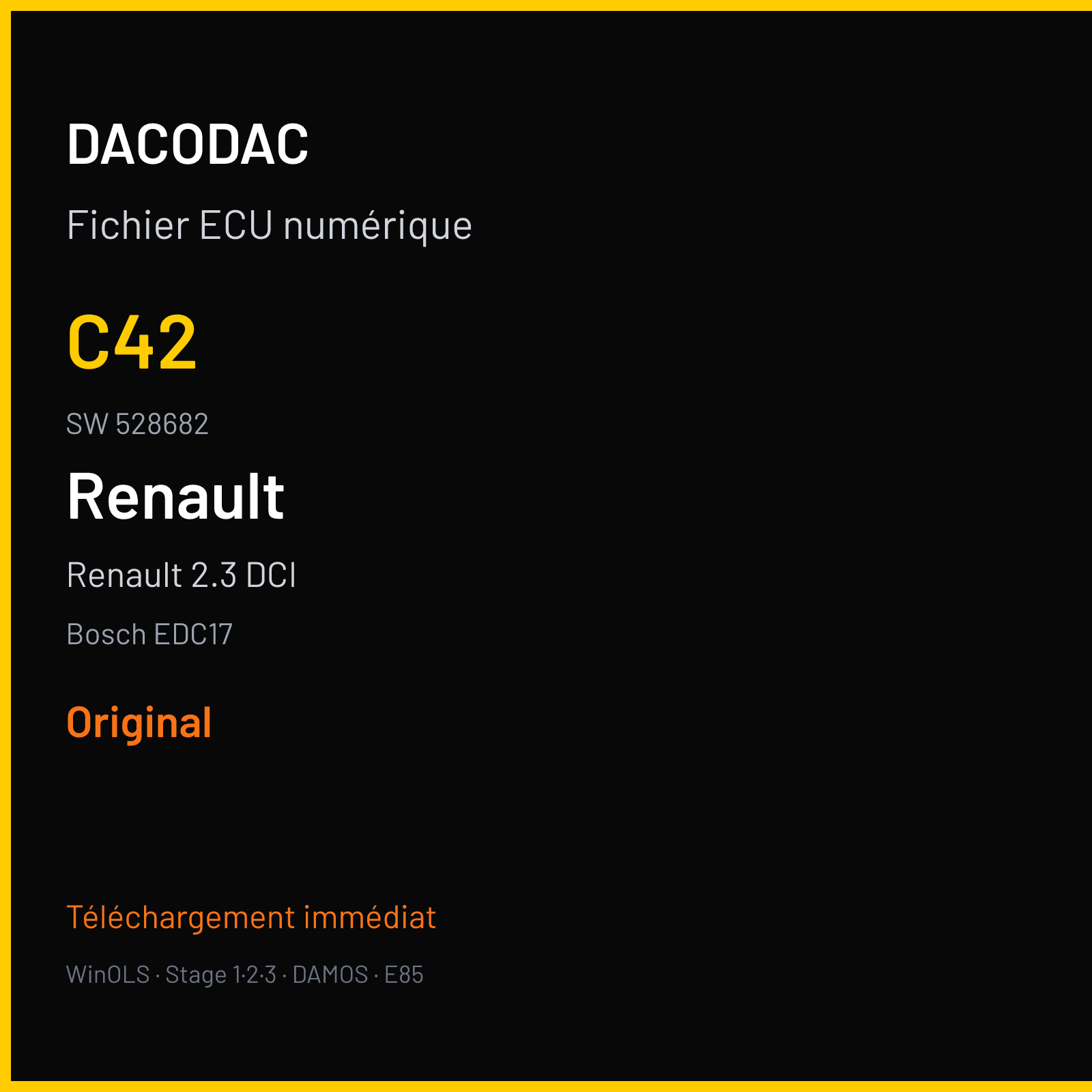 Renault 2.3 DCI (2013) — Bosch EDC17 — C42 · 528682 — Original