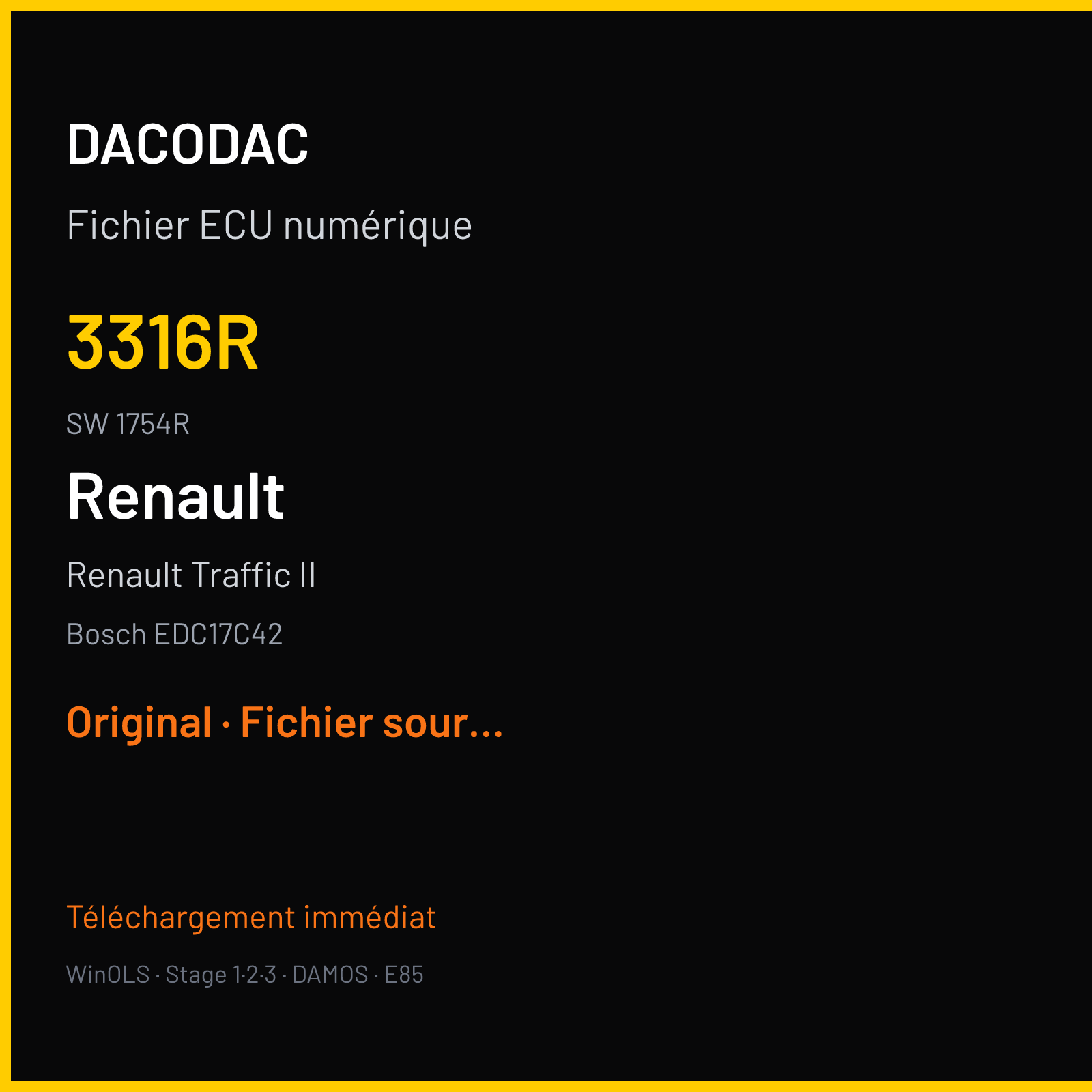 Renault Traffic II — Bosch EDC17C42 — 3316R · 1754R · 538324 — Original