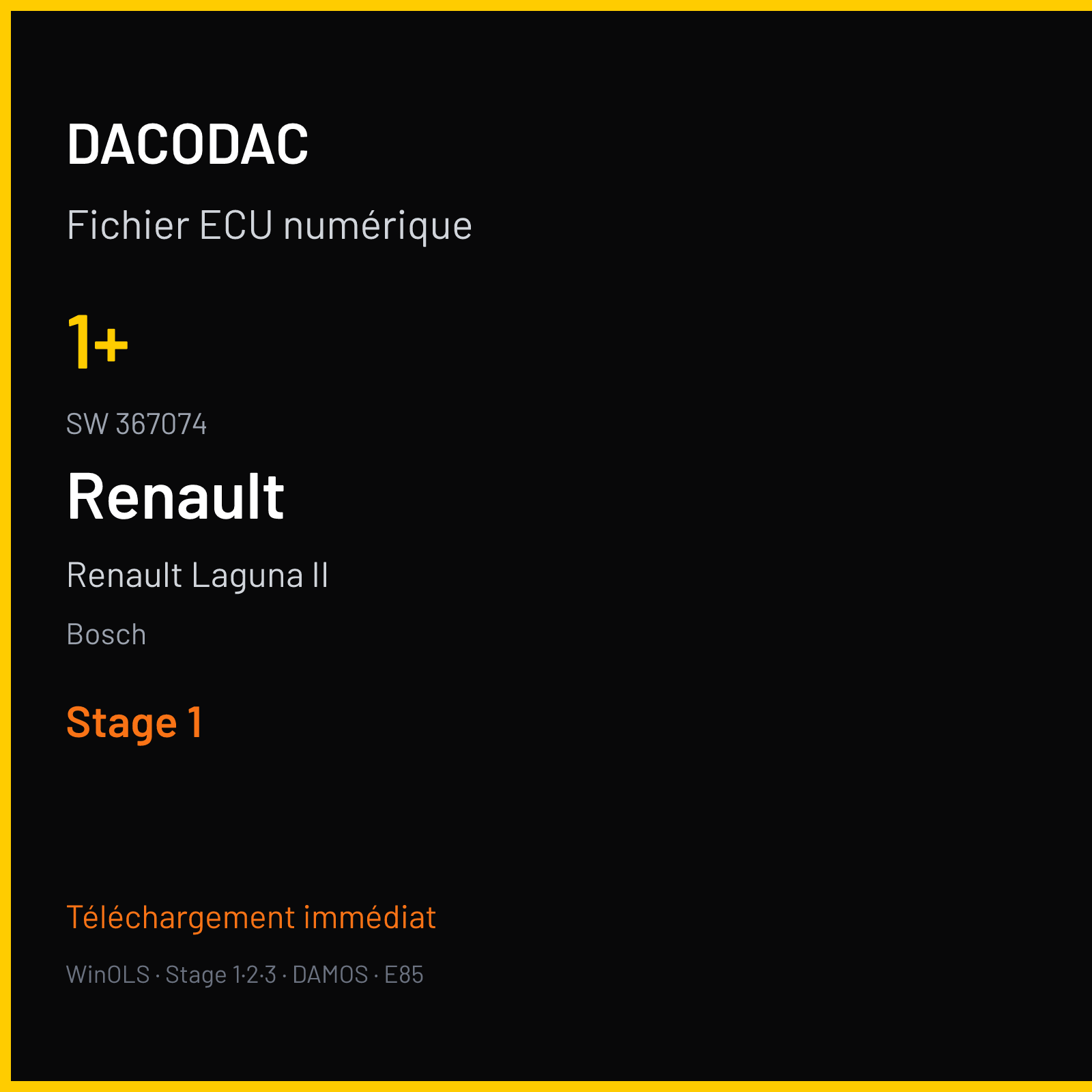 Renault Laguna II (2003) — Bosch — 1+ · 367074 — Stage 1