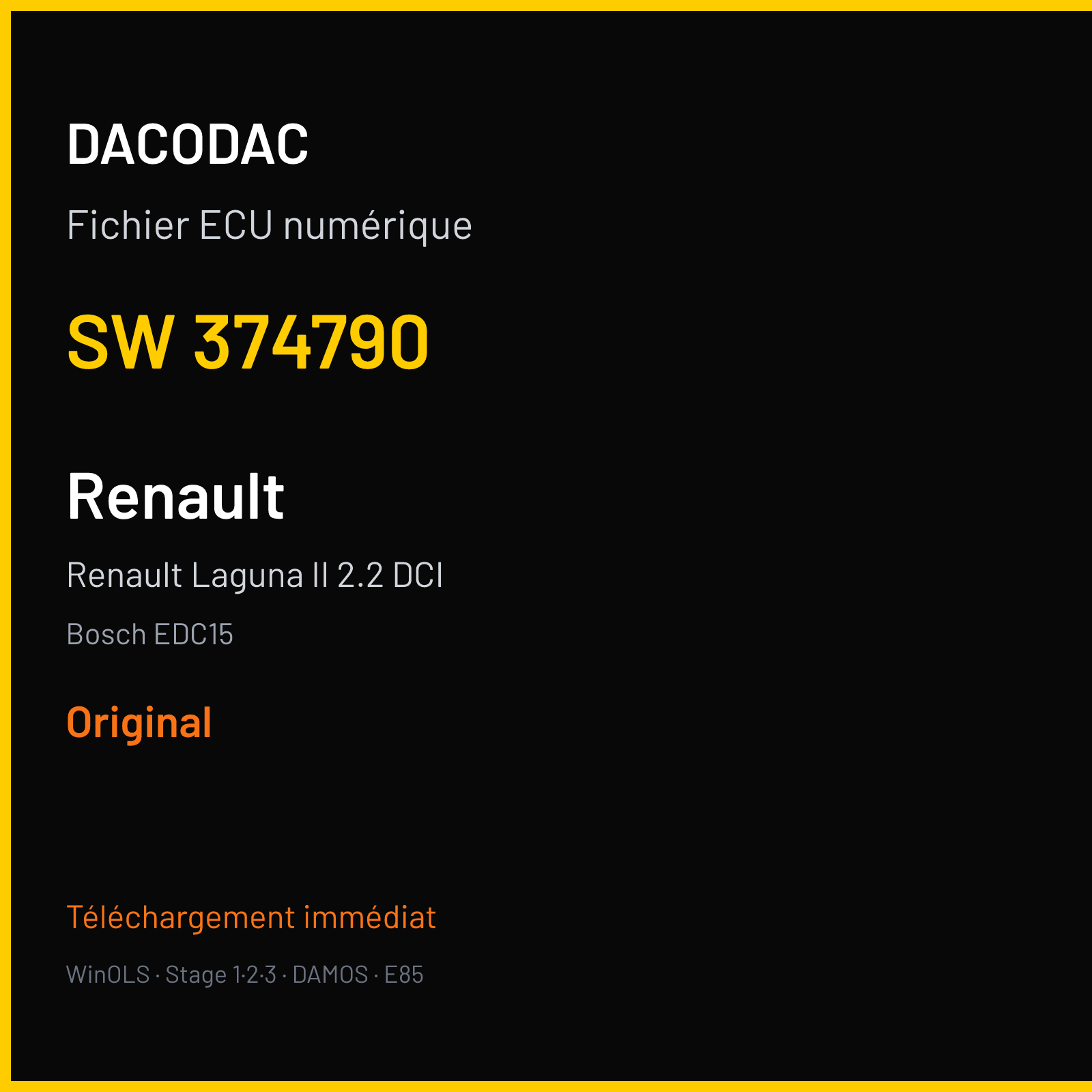 Renault Laguna II 2.2 DCI (2004) — Bosch EDC15 — 374790 — Original