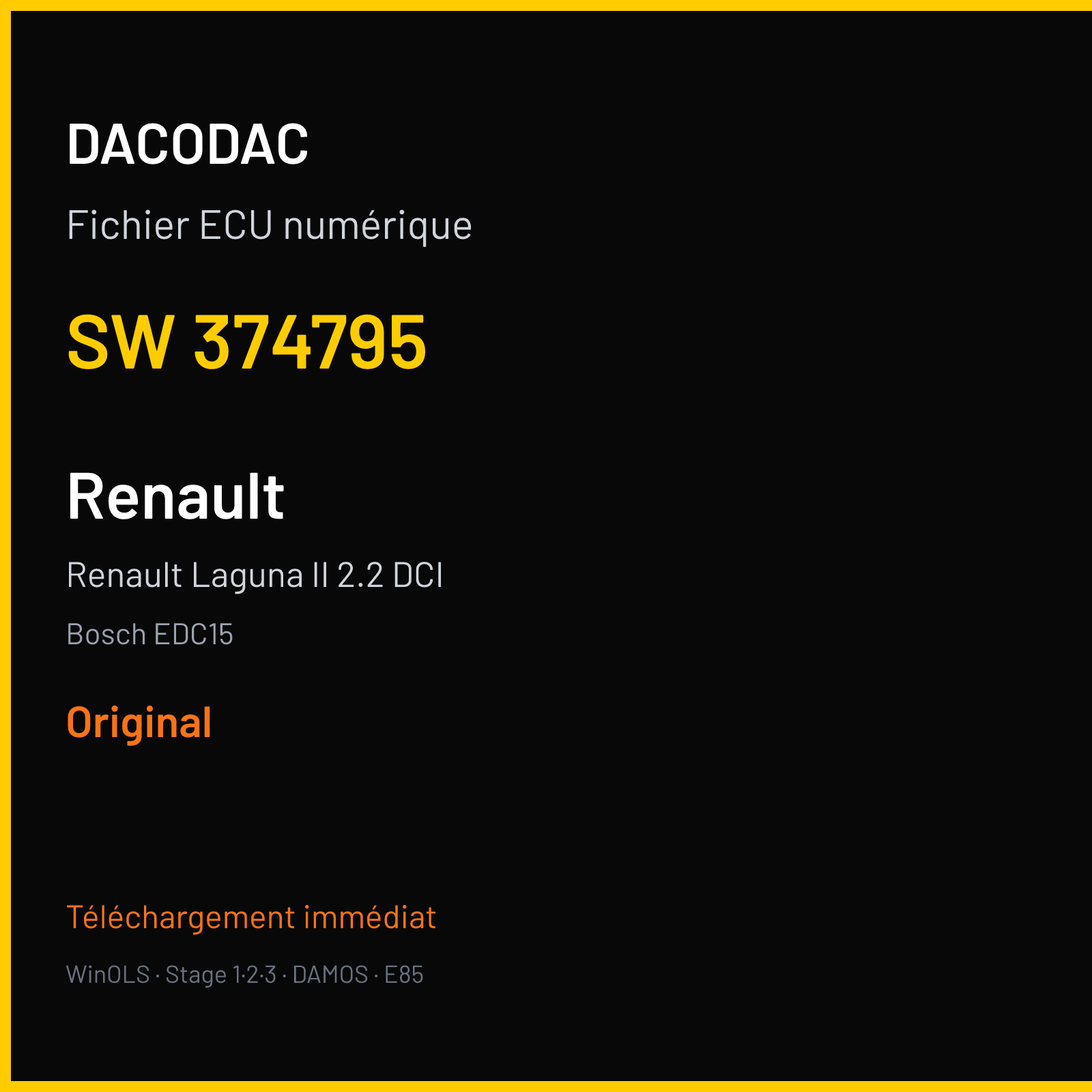 Renault Laguna II 2.2 DCI — Bosch EDC15 — 374795 — Original