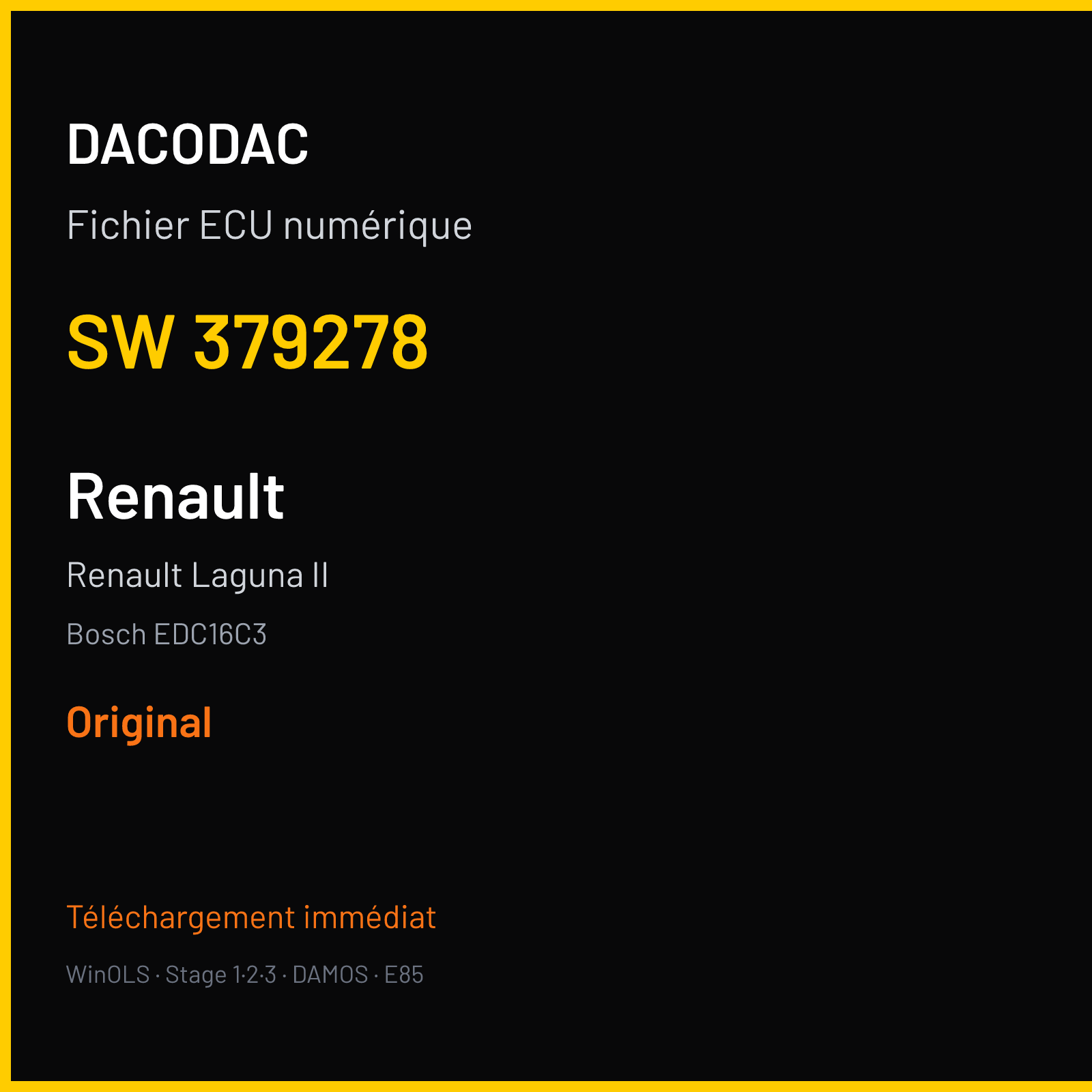Renault Laguna II (2006) — Bosch EDC16C3 — 379278 — Original