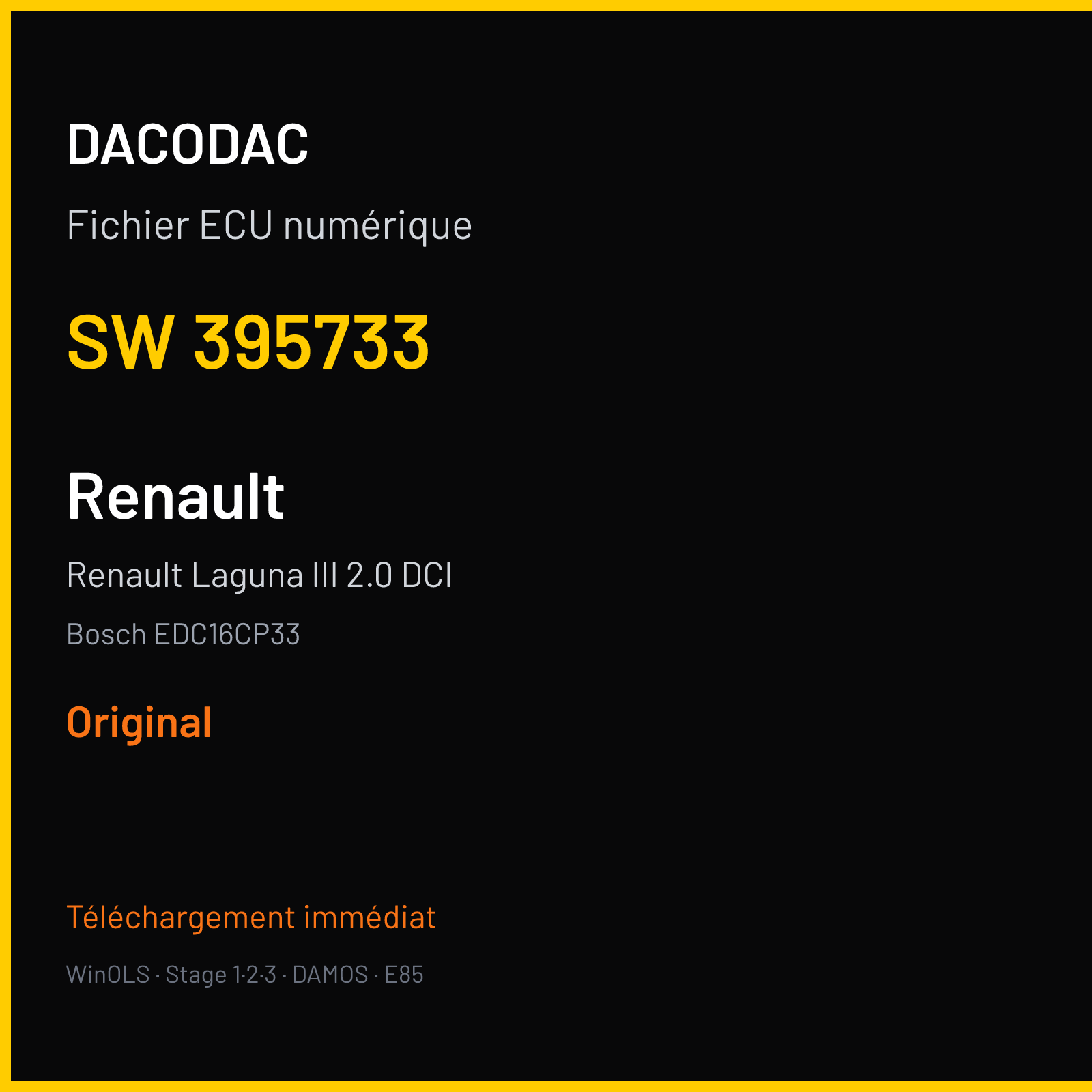 Renault Laguna III 2.0 DCI (2008) — Bosch EDC16CP33 — 395733 — Original