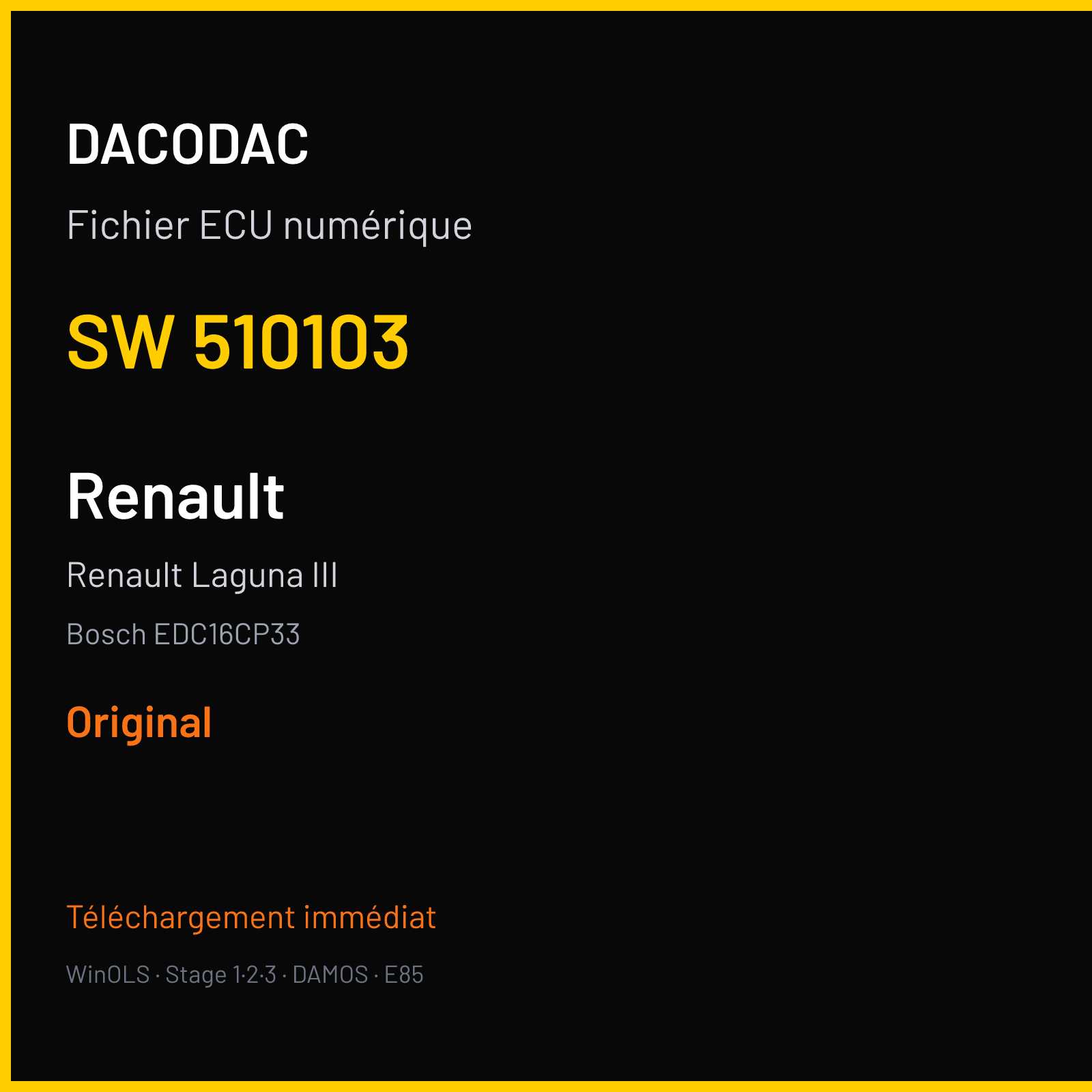 Renault Laguna III (2010) — Bosch EDC16CP33 — 510103 — Original