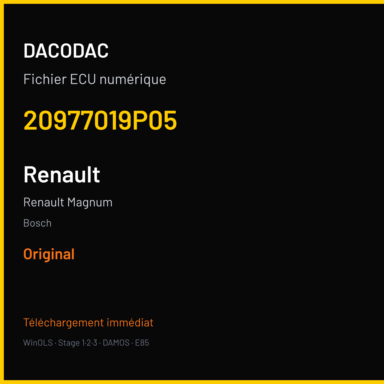 Renault Magnum (2010) — Bosch — 20977019P05 — Original