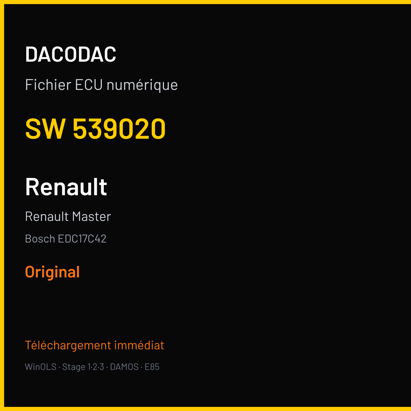 Renault Master — Bosch EDC17C42 — 539020 — Original