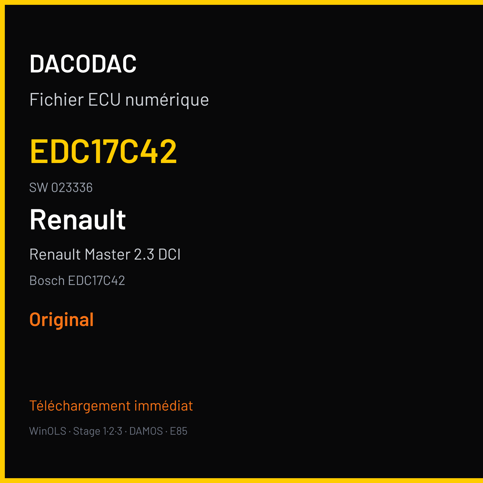 Renault Master 2.3 DCI (2016) — Bosch EDC17C42 — EDC17C42 · 023336 — Original