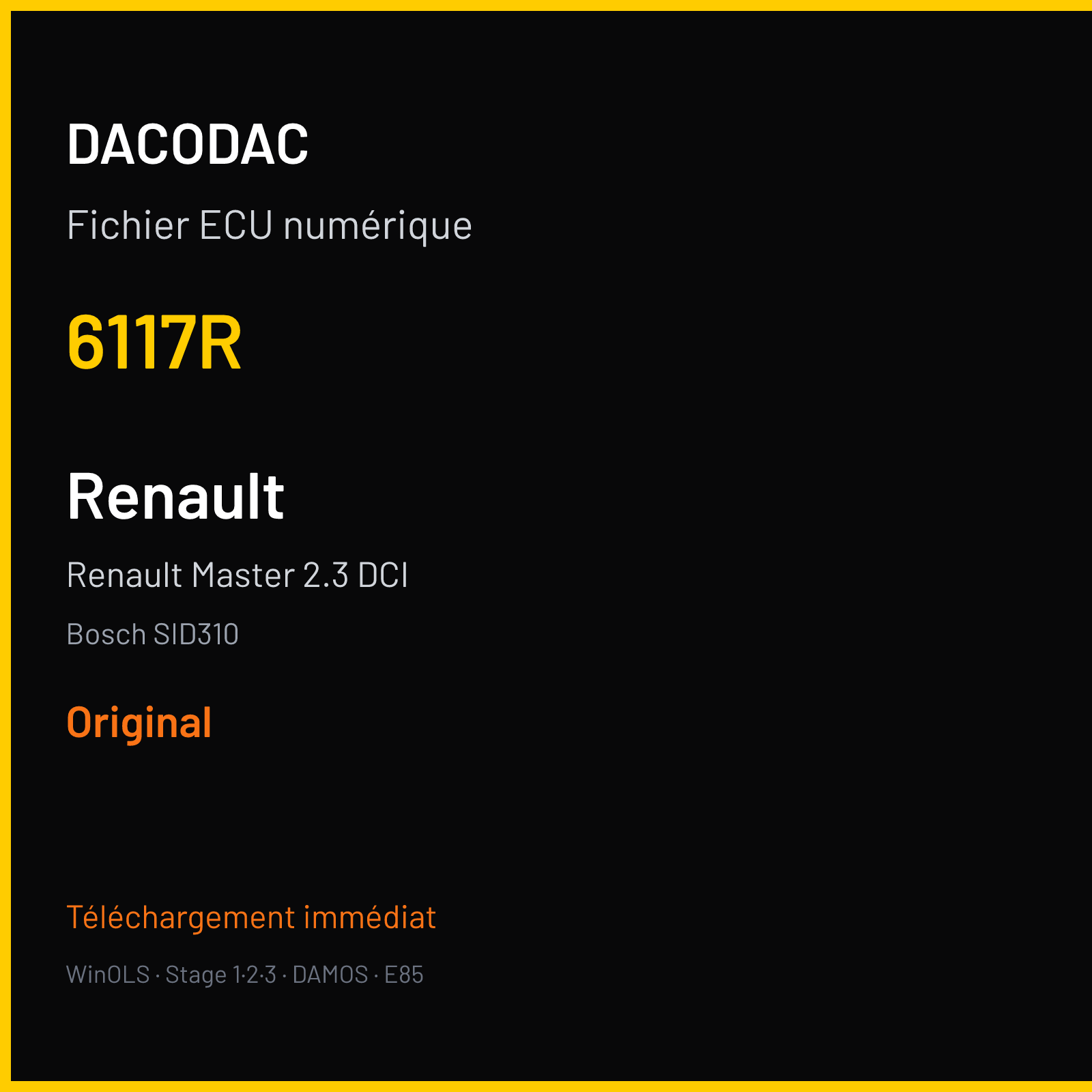 Renault Master 2.3 DCI (2016) — Bosch SID310 — 6117R — Original